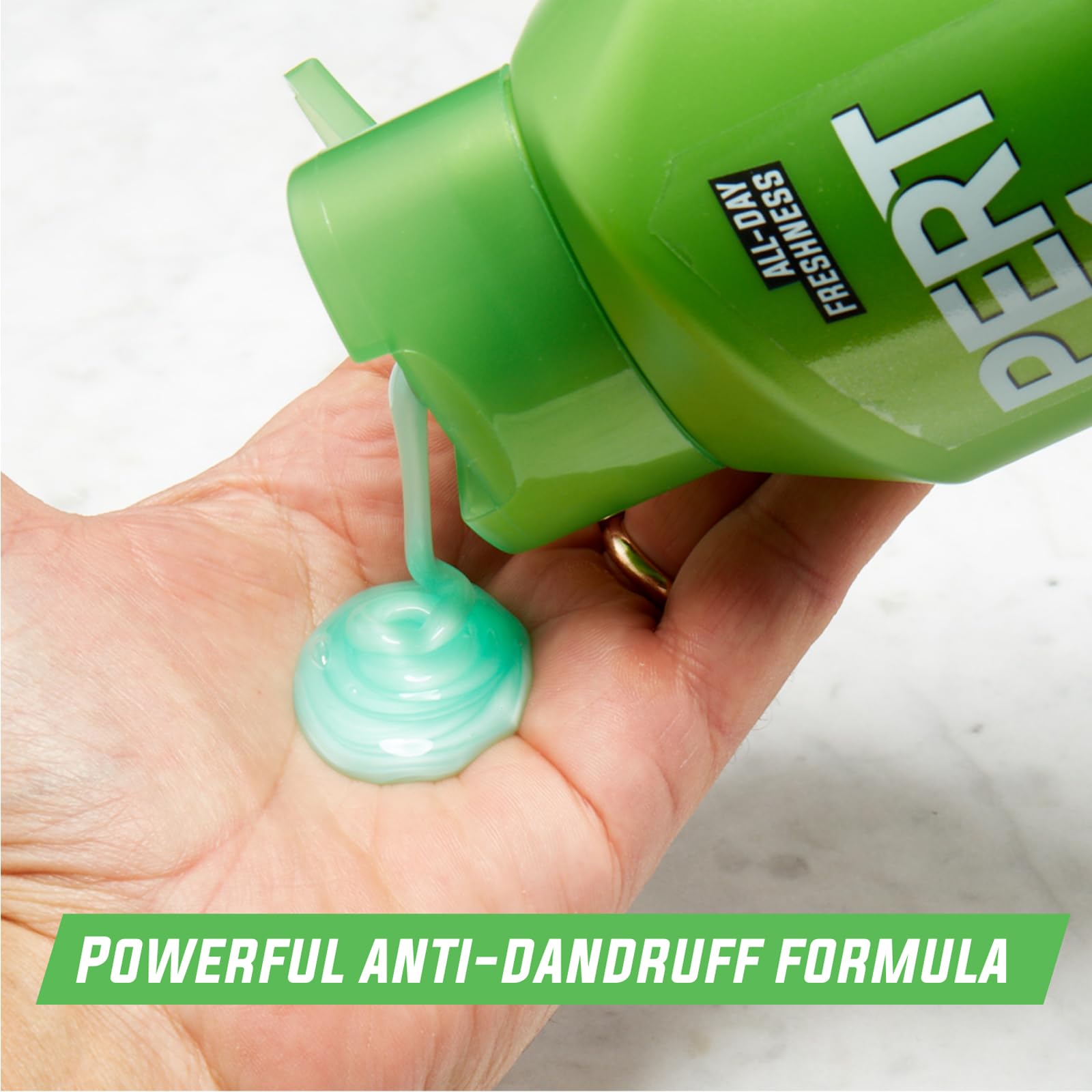 Pert Plus 2-in-1 dandruff control shampoo and conditioner pack of 4 bottles, 25.4oz each, for clean, healthy hair.