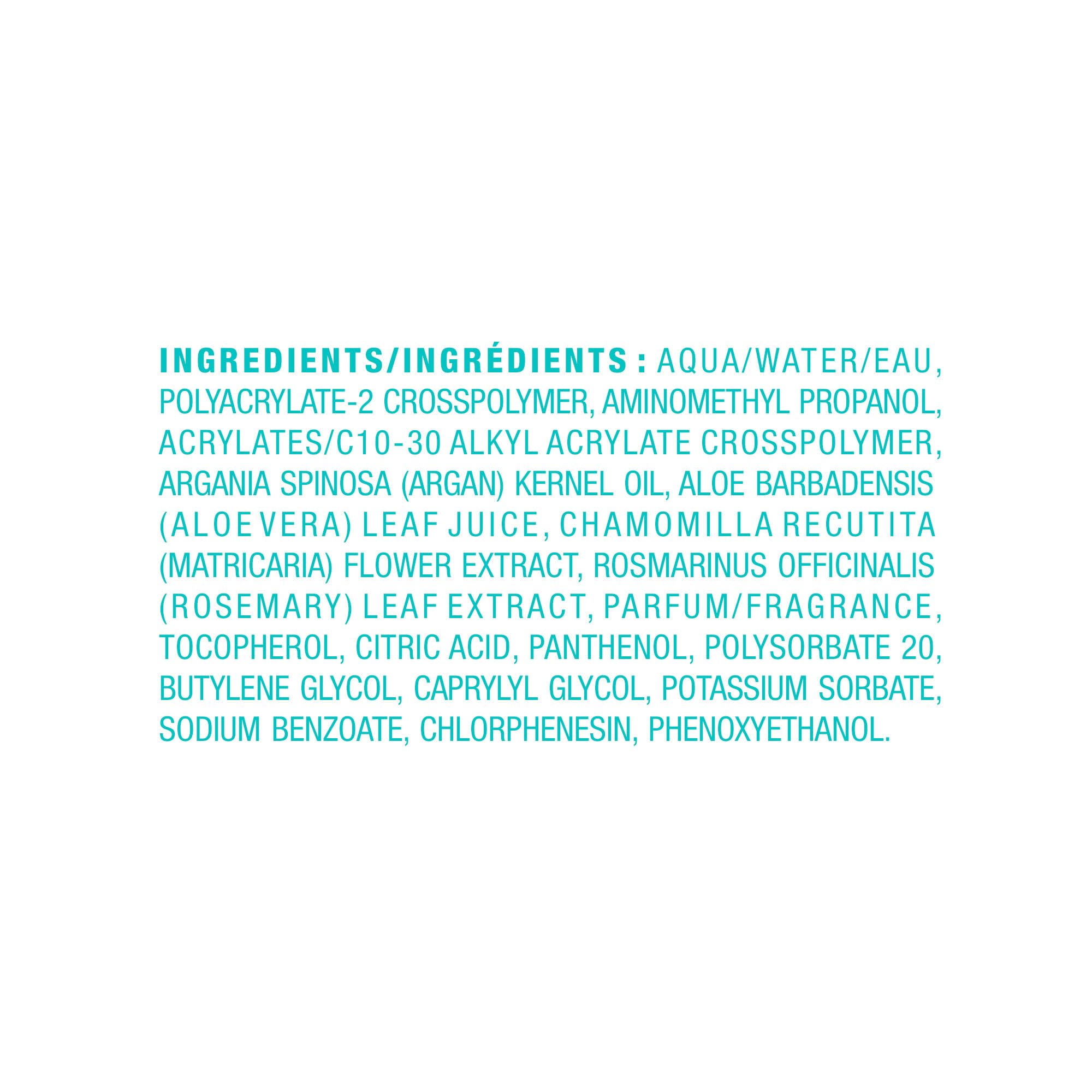 Moroccanoil Strong Styling Gel in 6 oz, a hair styling agent with a clear gel texture and Moroccanoil branding.