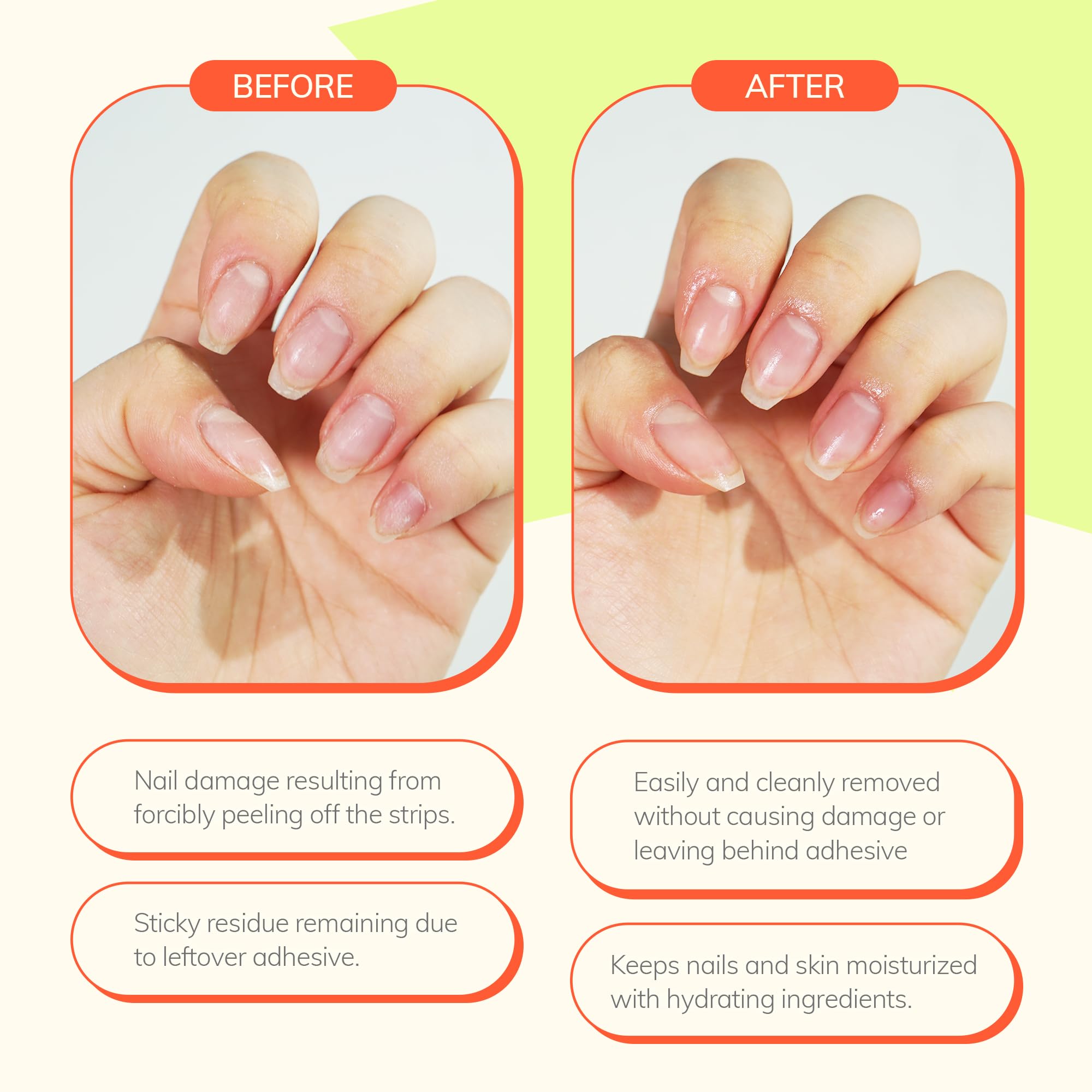 Heyhae Semi Cured Gel Nail Strip Remover, Acetone Free Formula, 1.01 fl.oz