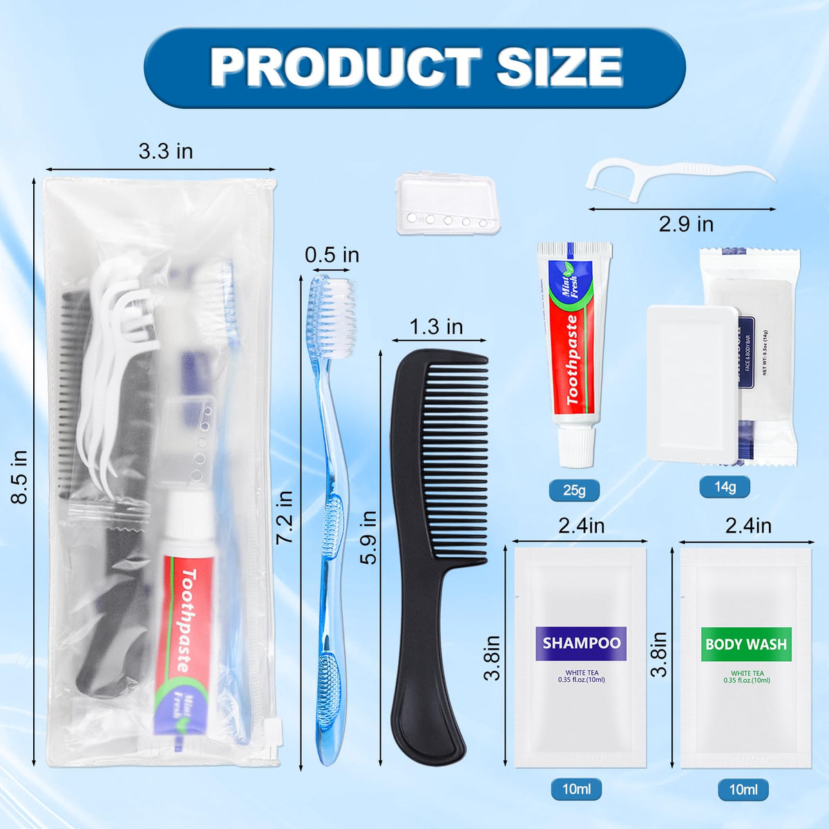 50 Sets Bulk Hygiene Kits for Homeless Basic Toiletry Kit - HQSLsund Official Imagery - 3