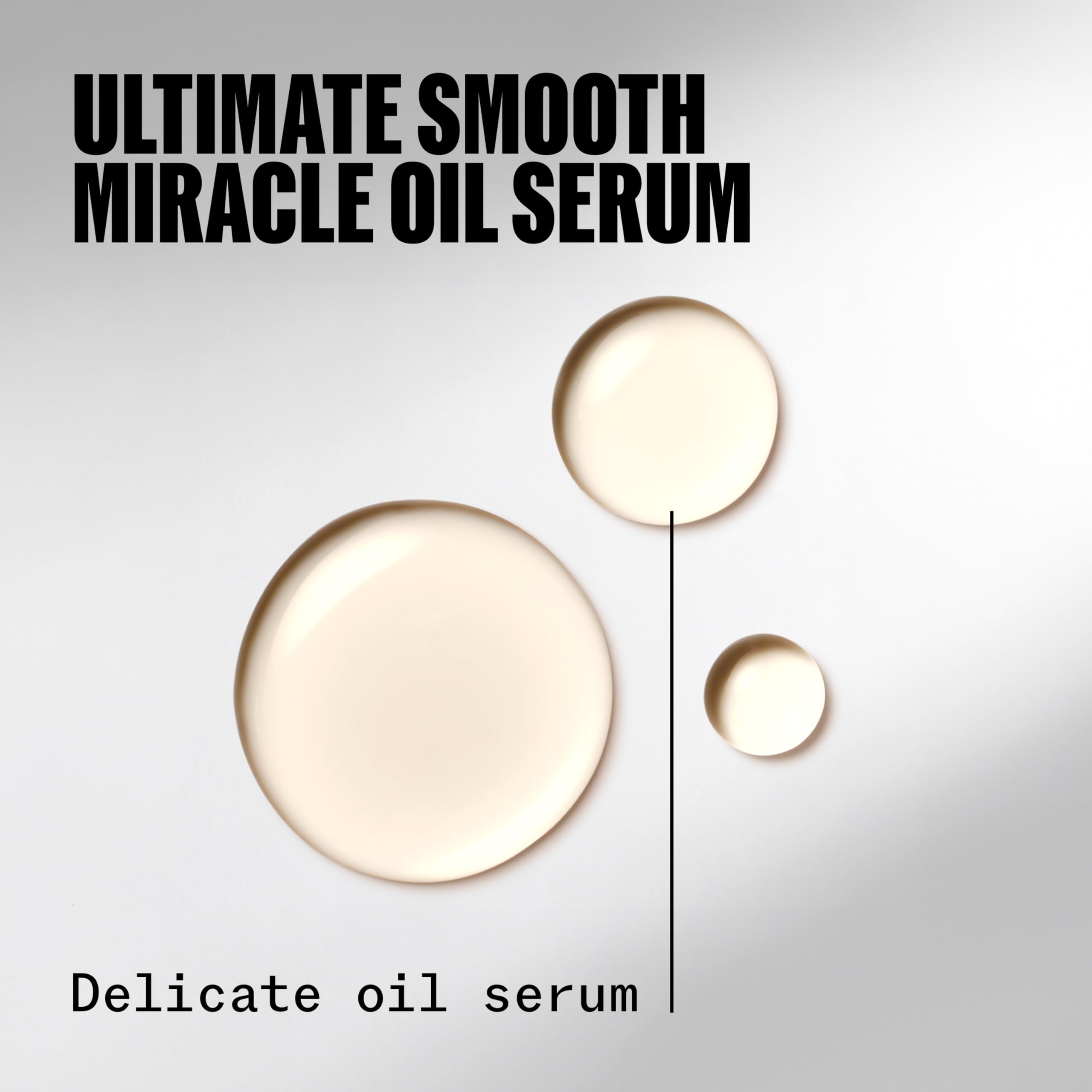 Wella Professionals Ultimate Smooth Miracle Oil Serum with Squalane for sleek, shiny hair, displayed in a clear bottle with dropper.