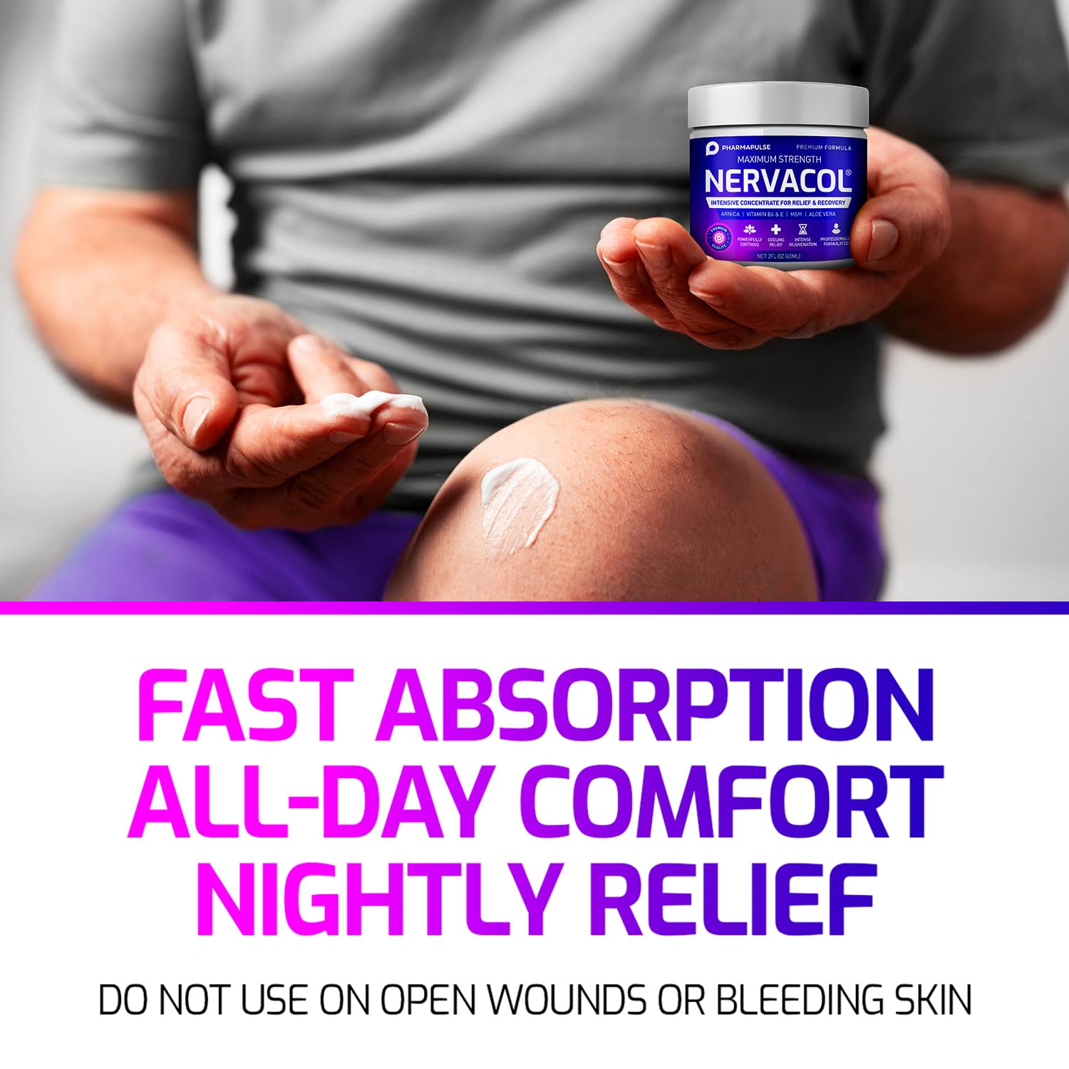 Pharmapulse Neuropathy Cream – Maximum Strength for Feet, Hands, Legs, Toes, Lower Back - Alpha Lipoic Acid, Arnica, Vitamin B6, Aloe Vera, MSM - Effective Soothing
