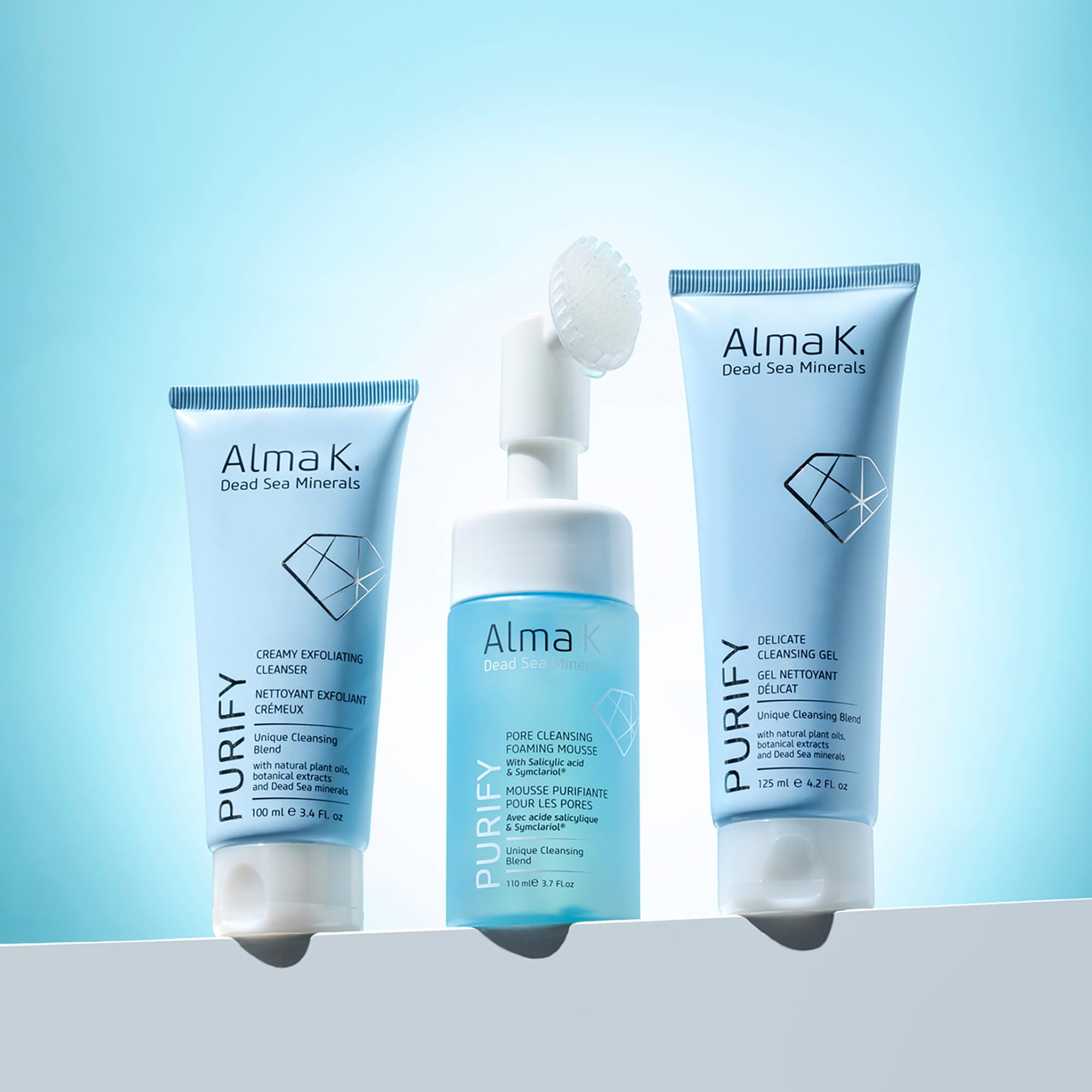 ALMA K Pore Cleansing Foaming Mousse face cleanser for women, hydrating with salicylic acid, in a 3.4 oz bottle, gentle skin moisturizer