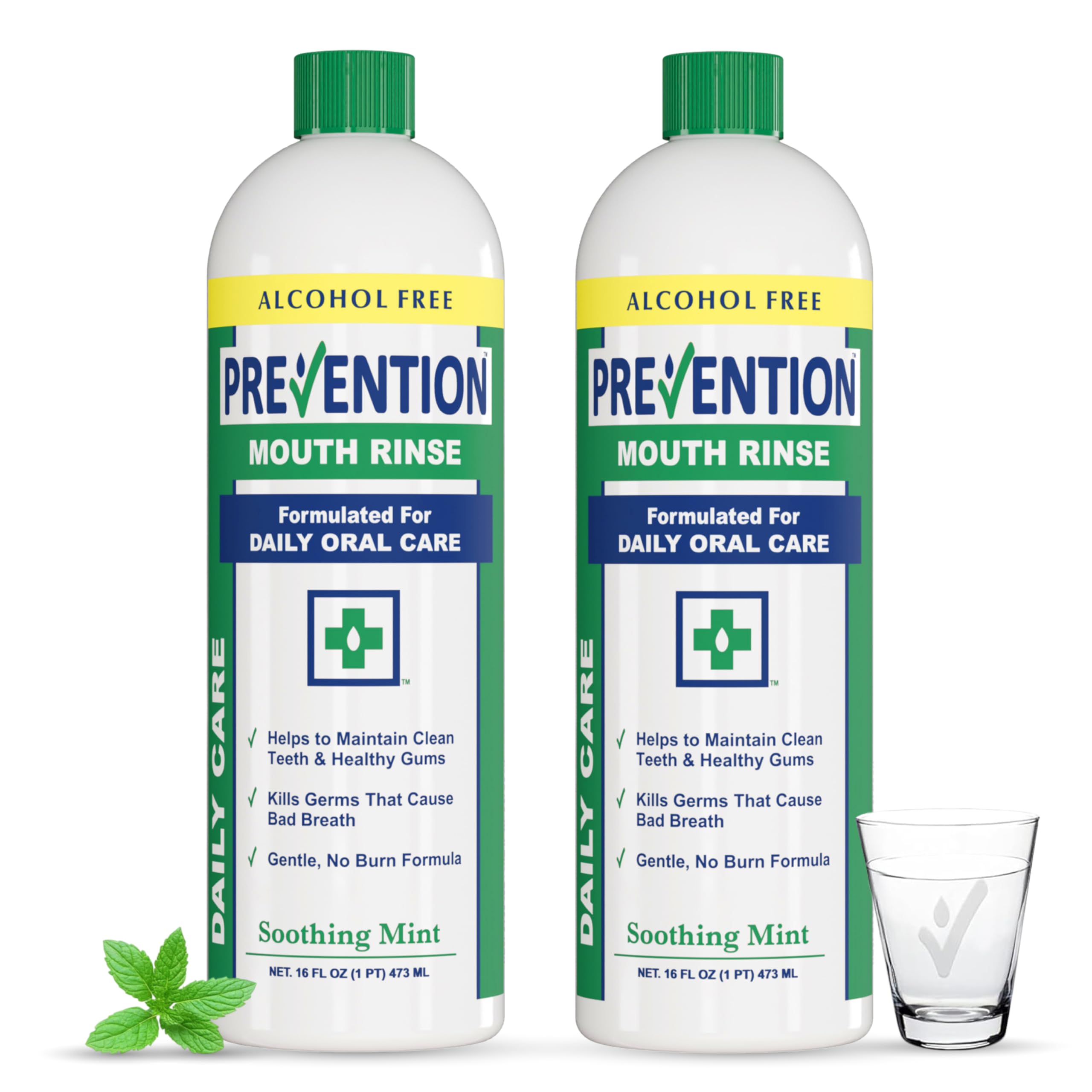 Prevention Daily Care Mouthwash, Hydrogen Peroxide Rinse 16 oz - Product Imagery