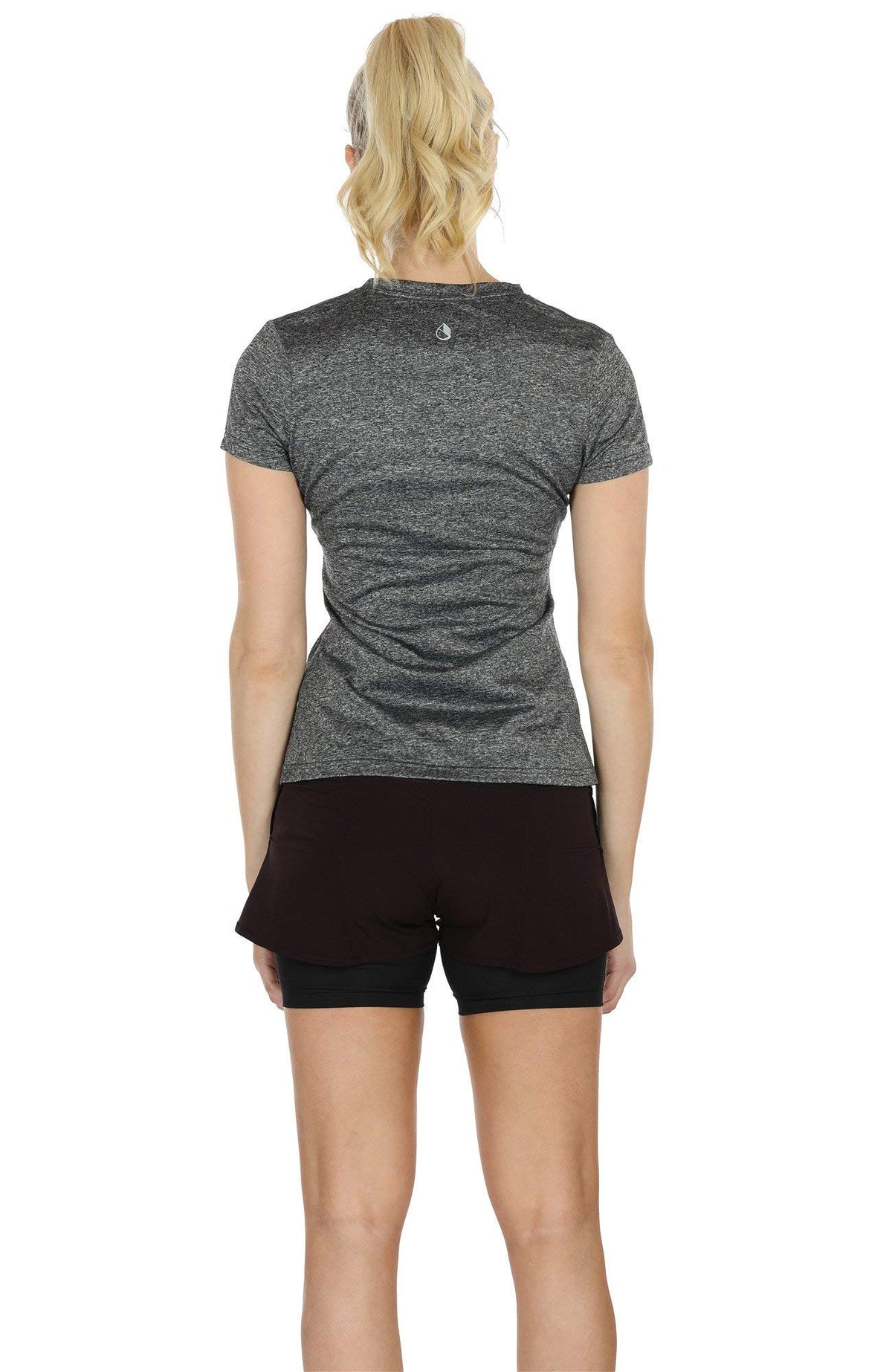 icyzone Workout Shirts Yoga Tops Activewear V-Neck T-Shirts for Women Running Fitness Sports Short Sleeve Tees – product