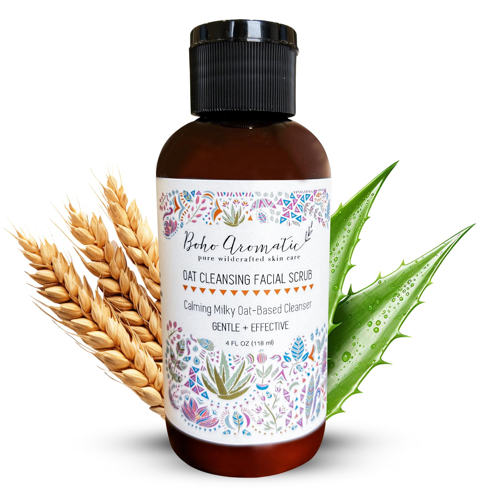 Exfoliating Face Scrub for Dry & Sensitive Skin – Gentle Oatmeal - Product Imagery