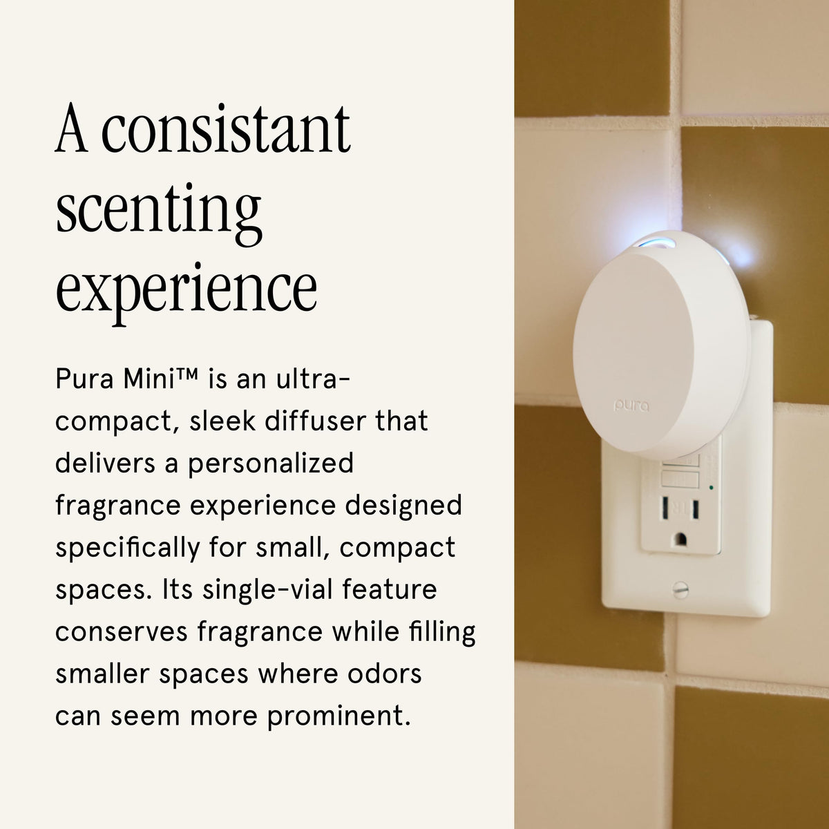 Pura Home Mini Fragrance Diffuser for Small Spaces White Tea - Pura Official Imagery - 4
