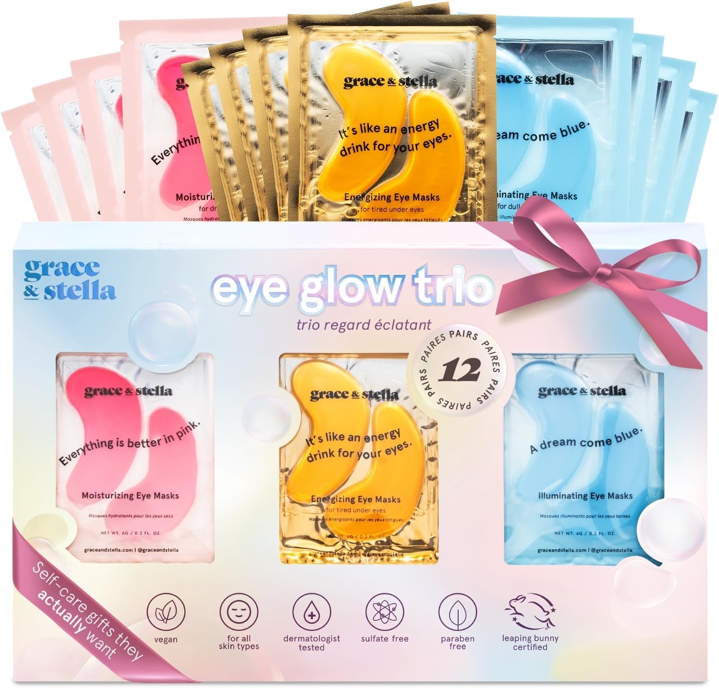 grace & stella Under Eye Patches Eye Masks for Puffy Eyes and - Product Imagery