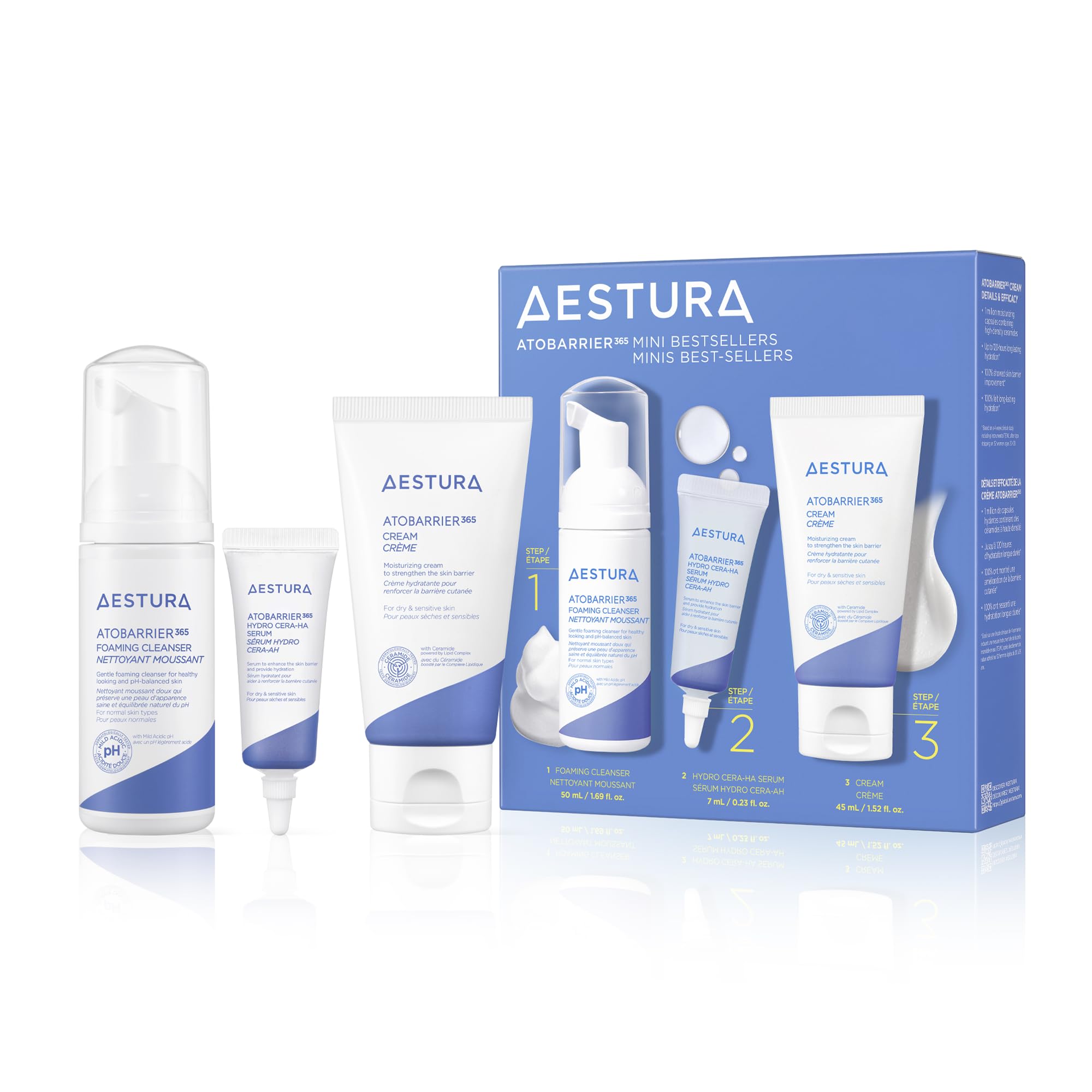 AESTURA ATOBARRIER65 Mini Bestsellers Trial Kit, Korean Skincare - Product Imagery