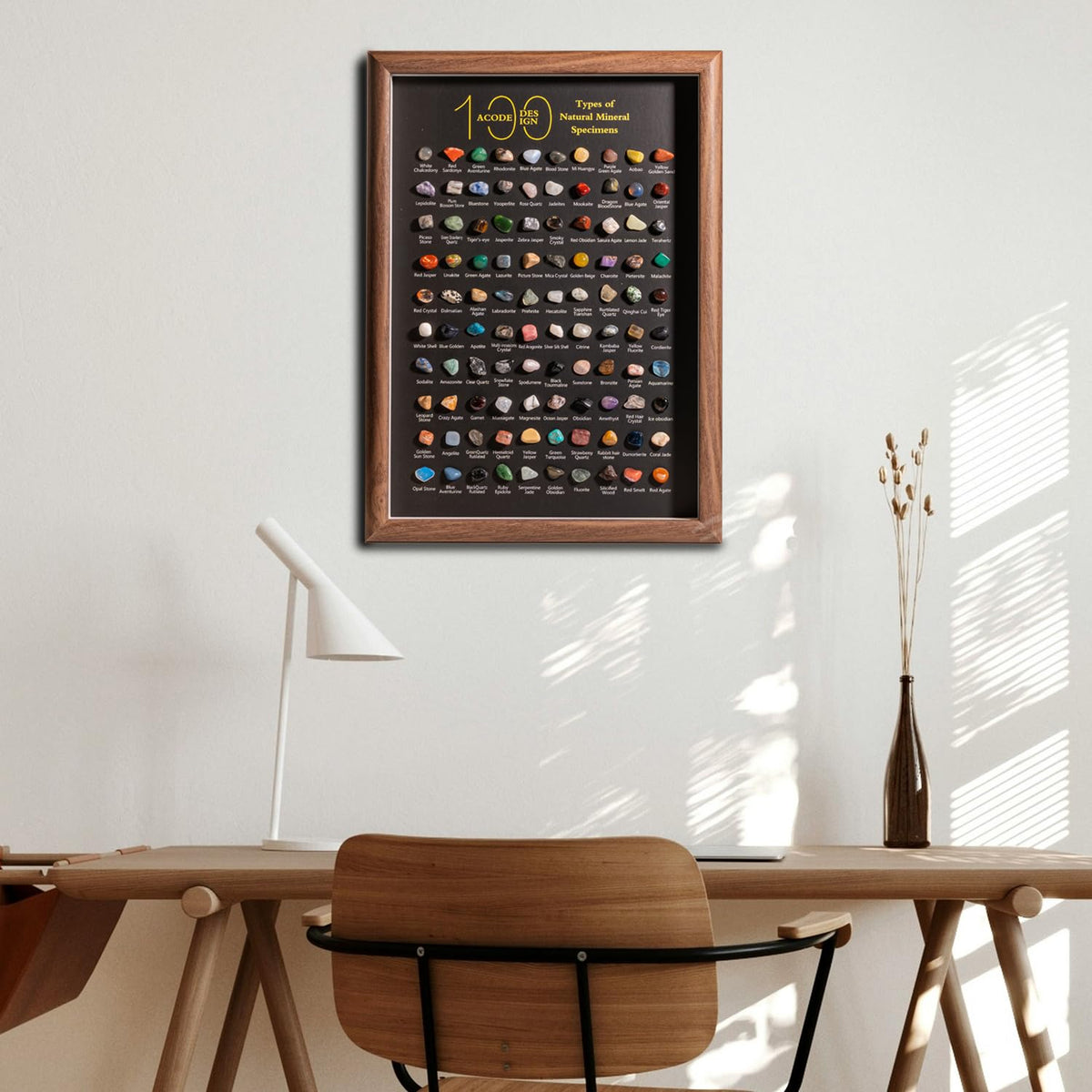 ACODE Natural Mineral Specimen Shadow Box Geology Collection - ACODE Official Imagery - 8