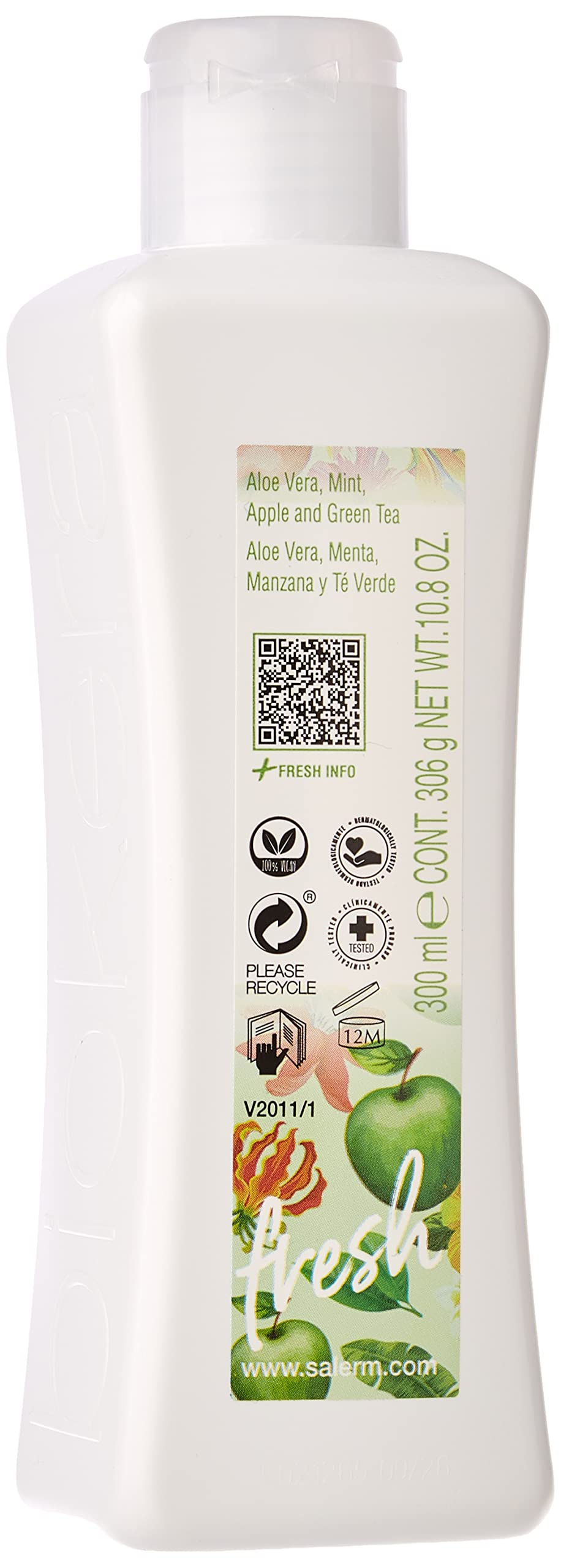Salerm Biokera Green Shot Shampoo unisex 10.8 oz bottle with green labeling and pump dispenser for hair care.