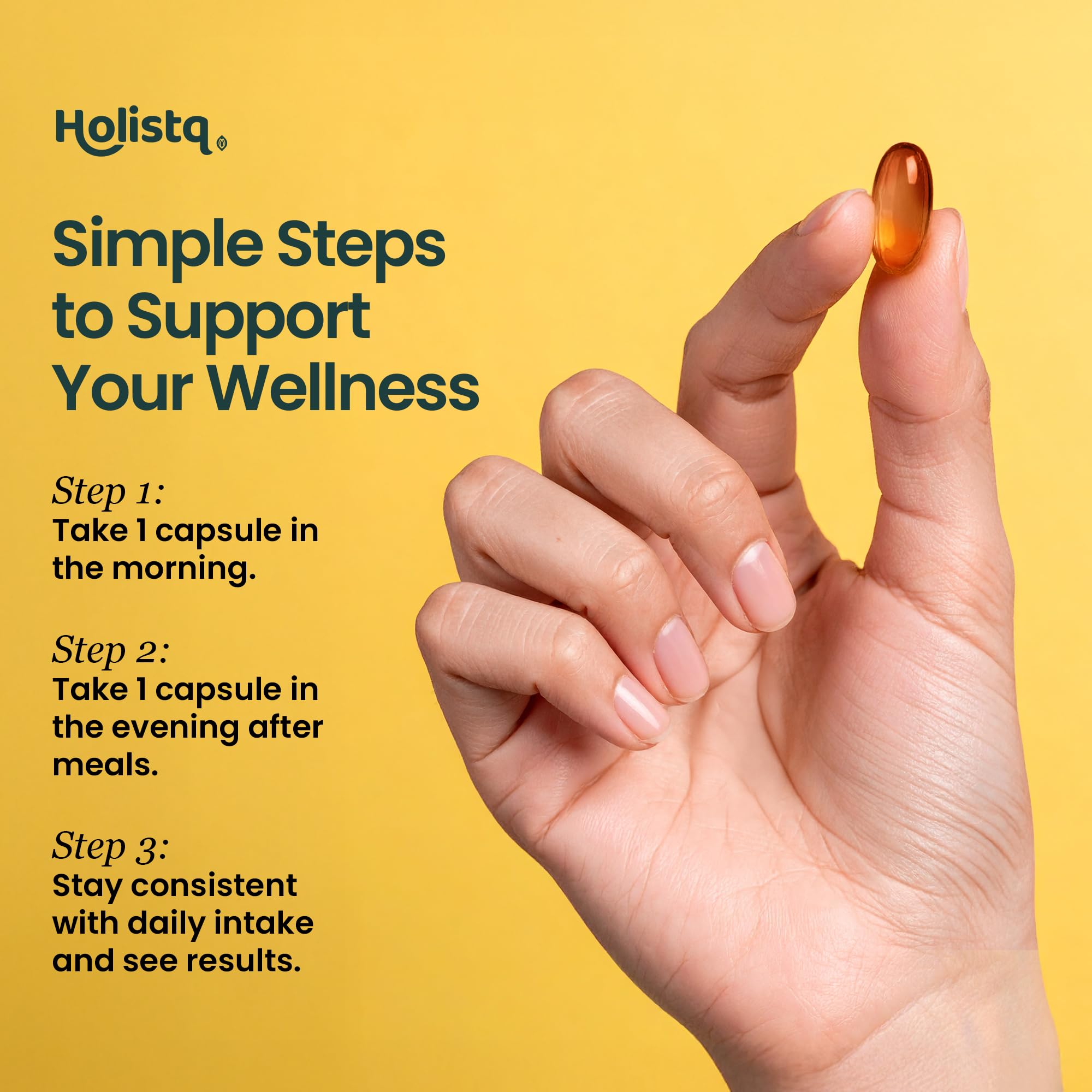 HOLISTQ Black Seed Oil Capsules, Organic Cold Pressed, 5% Thymoquinone