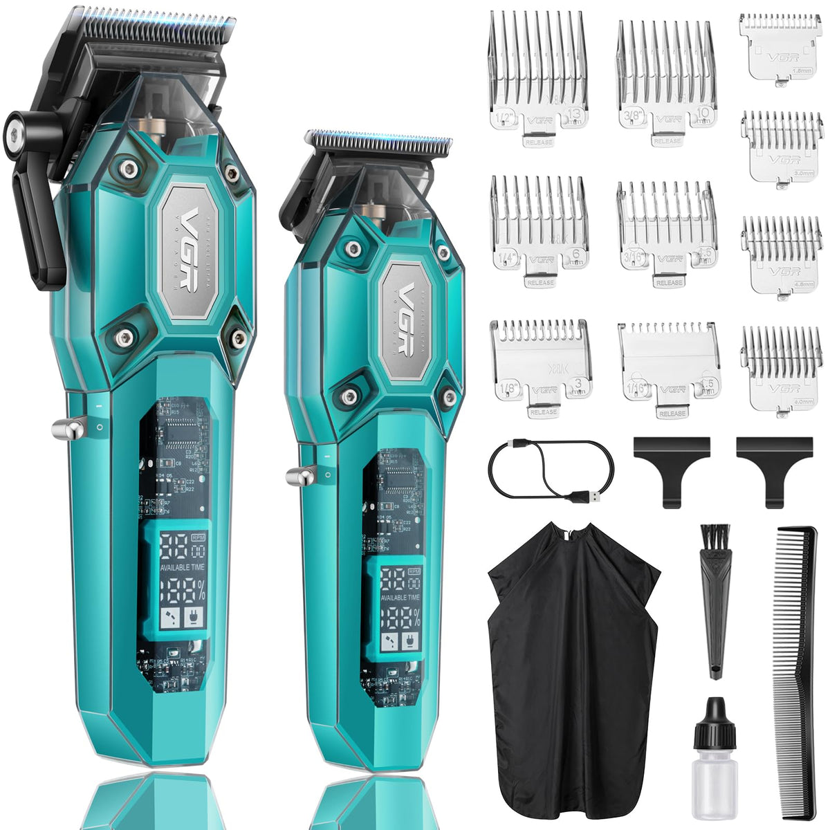 VGR Professional Hair Clippers for Men Cordless Barber - VGR Official Imagery - 1