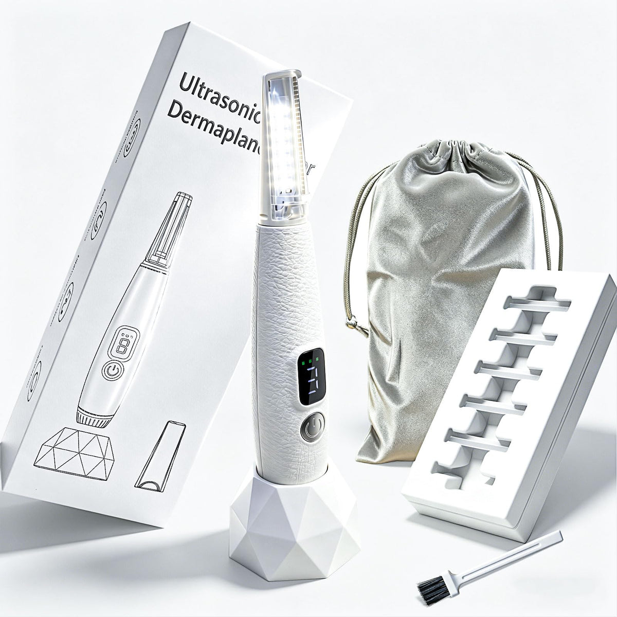 Velurie Sonic Dermaplaning Tool for Women Face Facial Hair Razor – product photo (Microdermabrasion Devices)