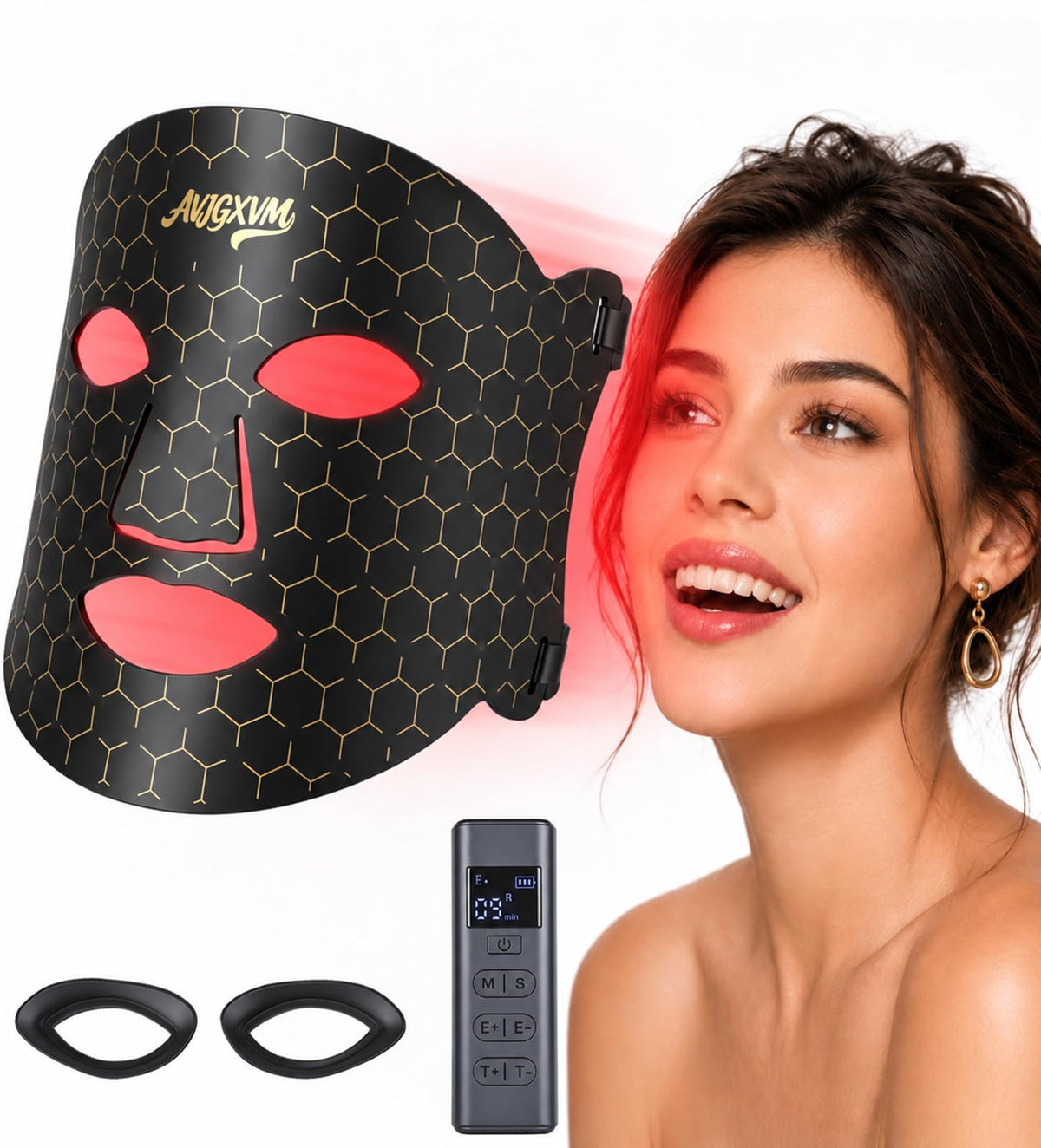 Red Light Therapy Mask for Face Cordless 7 Color NIR 850nm - AVJGXVM Official Imagery - 1