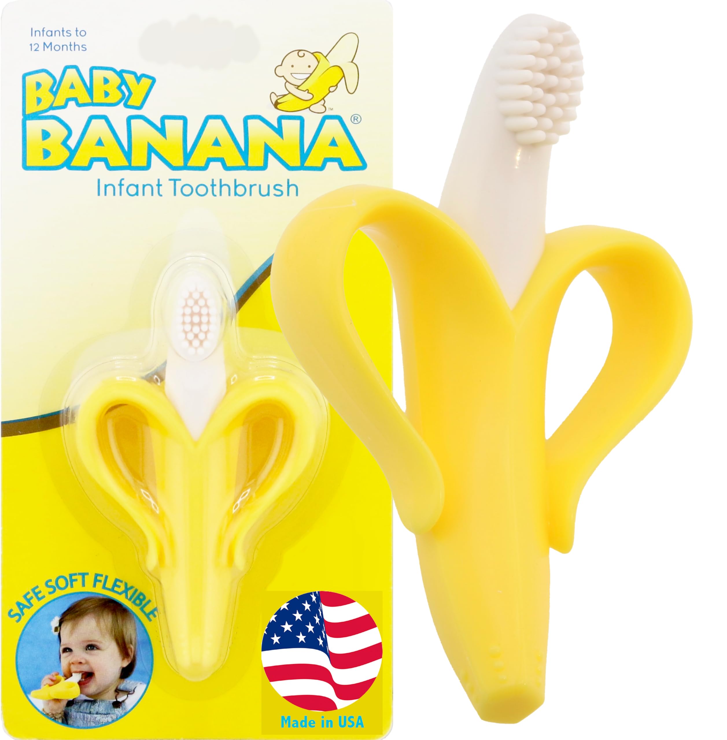 Baby Banana The Original, Banana Brush, Made in USA, Toddler - Product Imagery