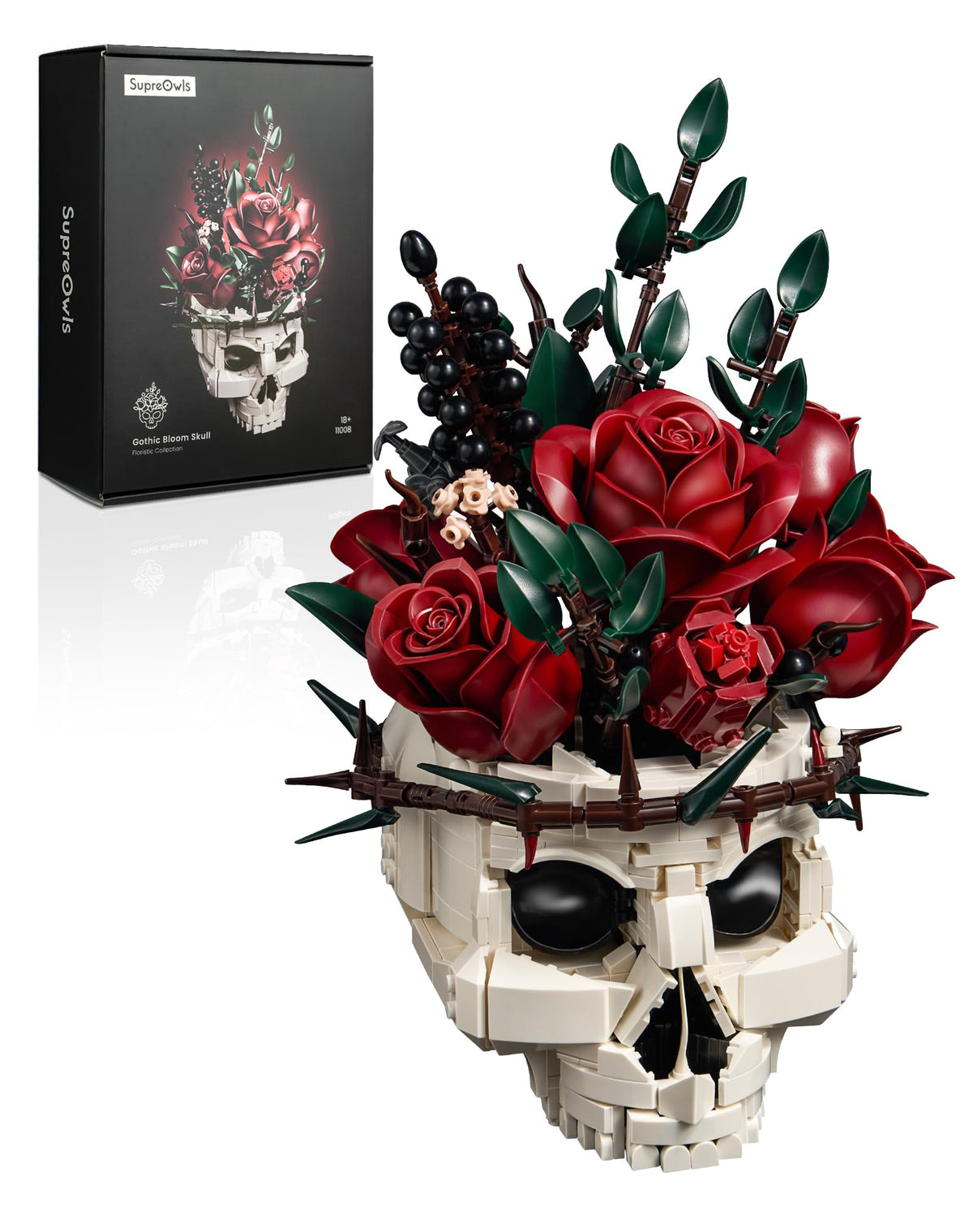 iATOM Skull Roses Flower Bouquet Building Set Botanical - iATOM Official Imagery - 2