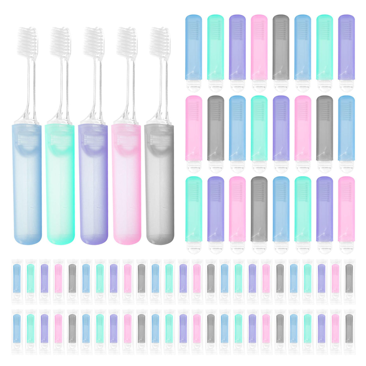 Kocpudu Travel Toothbrush 5 Color Individually Packaged - Kocpudu Official Imagery - 1