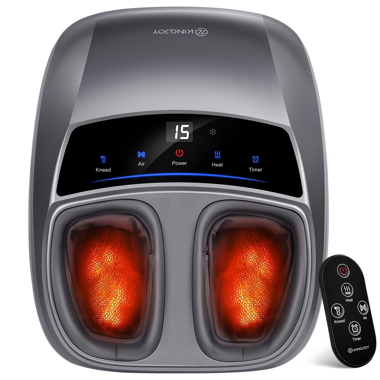 KINGJOY Foot Massager with Heat for Neuropathy, [2026 Upgraded], - Product Imagery