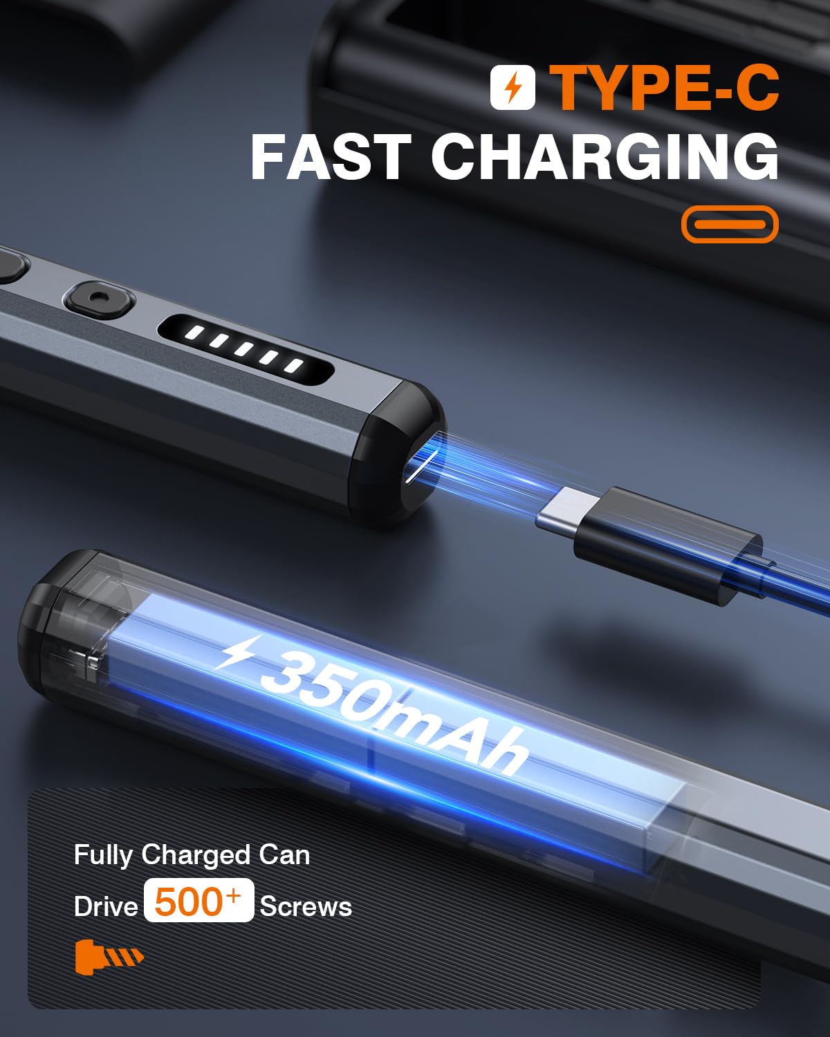 JOREST Mini Electric Screwdriver, Small Cordless Precision Screwdriver set with 38 Magnetic Bits, 5 Torque Settings, Rep