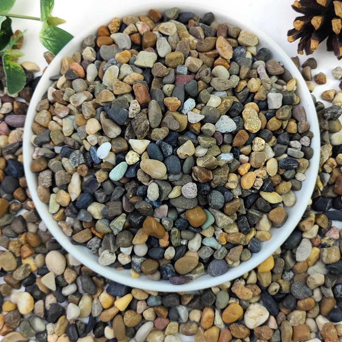 YISZM 20lbs Natural River Rocks, 1/4" Aquarium Gravel Small Rocks – product photo (Gravel)