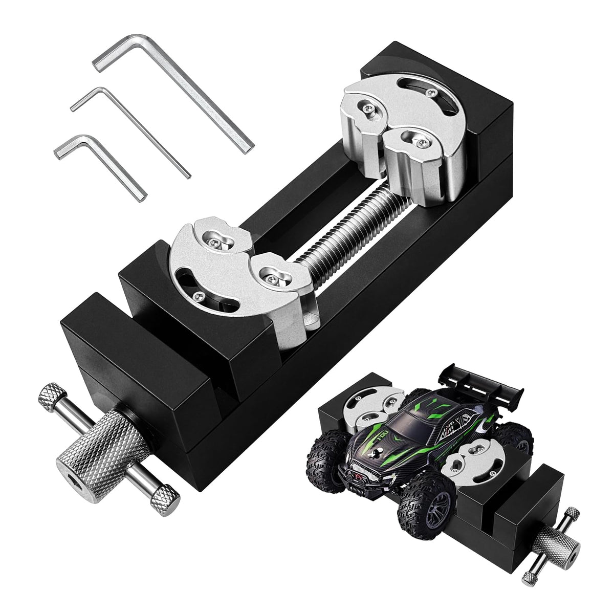 GGOY Mini Vise Clamp,Smart Fractal Vise,Heavy Duty Self-Adjusting Aerospace-grade Aluminum Alloy&Precision CNC Machined 
