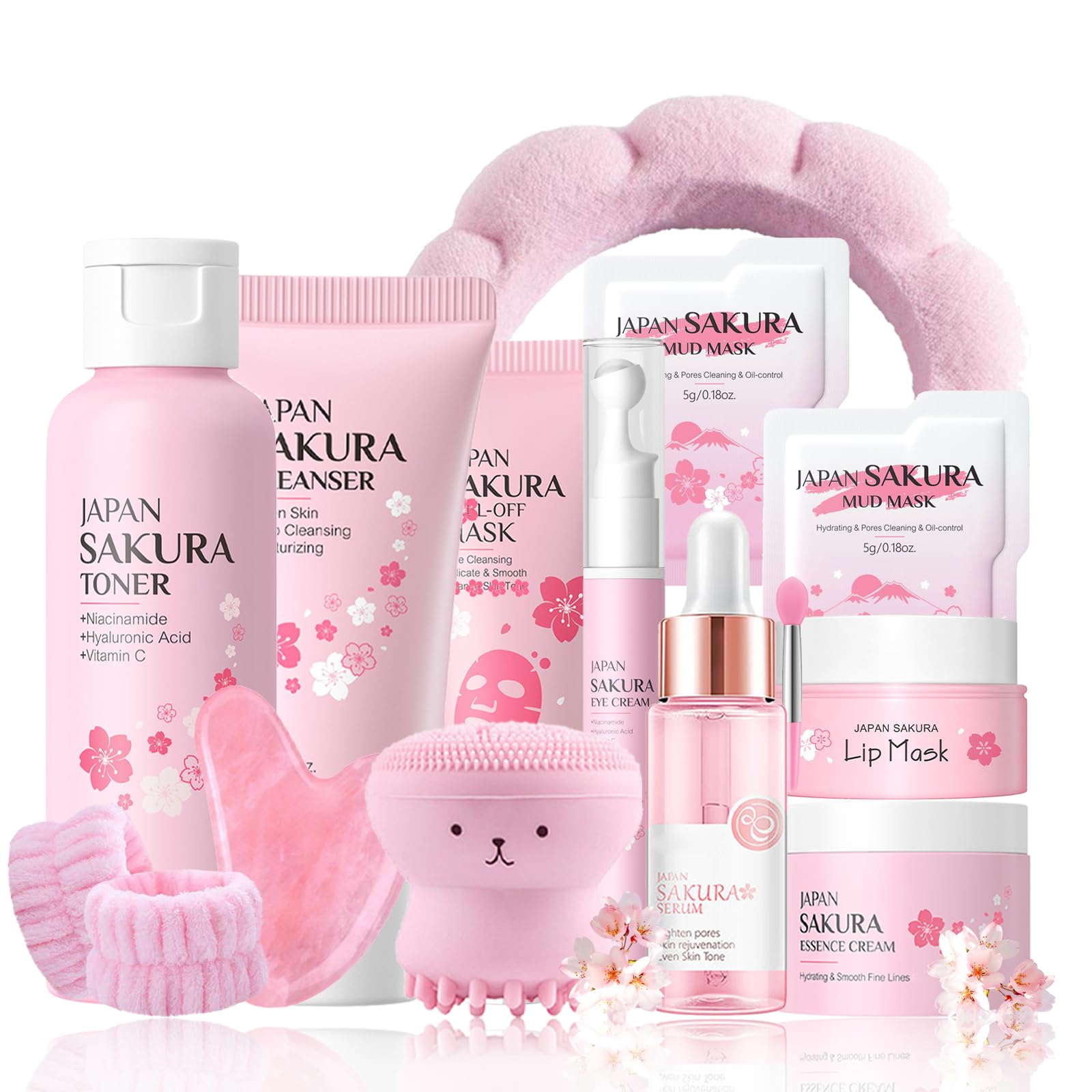 Sakura Skin Care Set Christmas Birthday Gifts for Teen Girls - Product Imagery