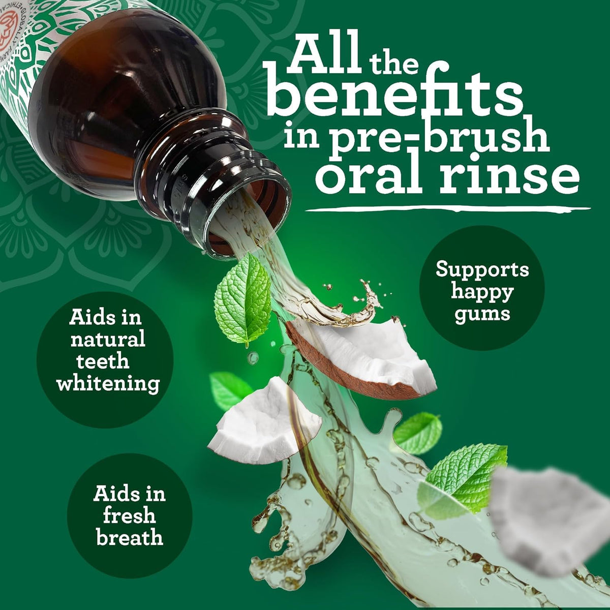 GuruNanda Complete Oral Wellness Kit Coconut Peppermint Oil - GuruNanda Official Imagery - 4
