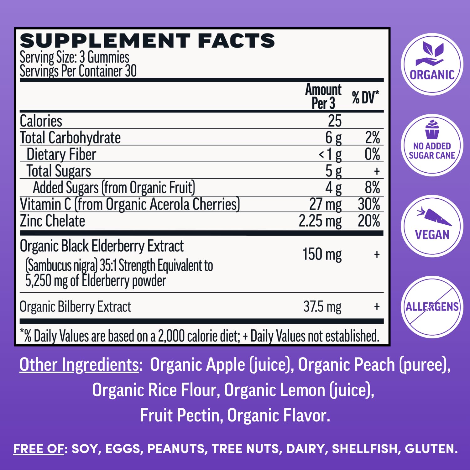 Llama Naturals Elderberry Gummies Adults 90ct