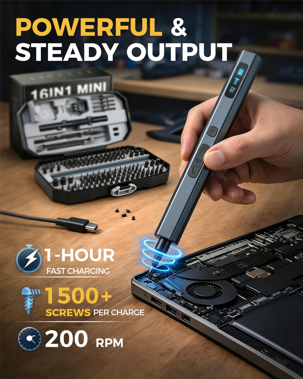 UnaMela 160 in 1 Mini Electric Screwdriver Set: Cordless Precision Power Tool Kit – product photo (Power Screwdrivers)