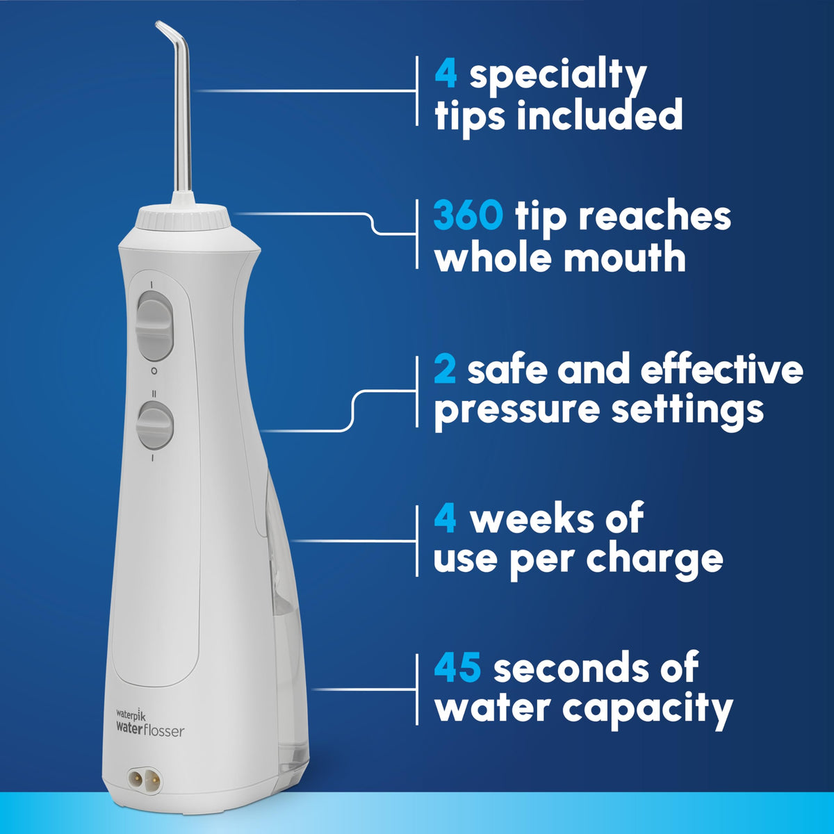 Waterpik Cordless Pearl Portable Water Flosser Rechargeable - Waterpik Official Imagery - 3