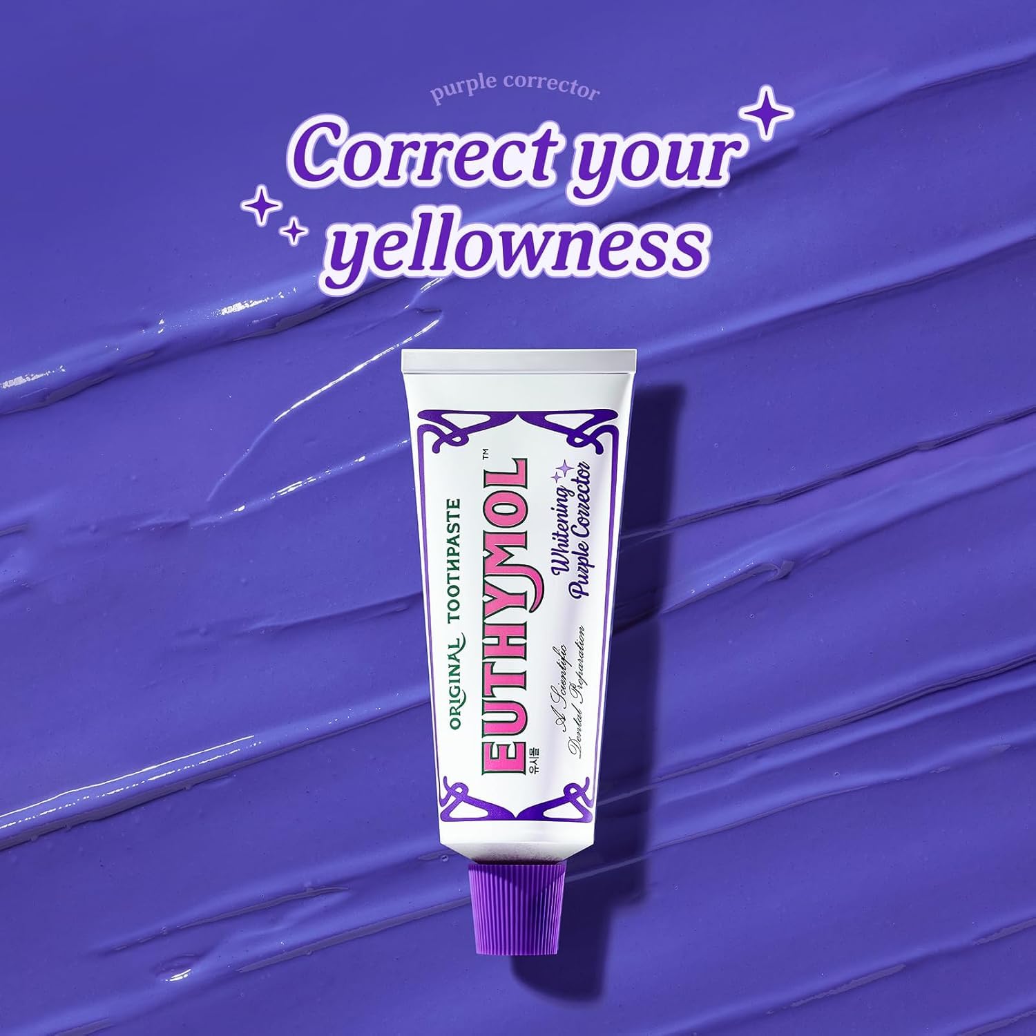 Euthymol Purple Whitening Toothpaste 3.7 fl oz, two-pack, featuring purple formula for instant tooth tone-up and cleaning.