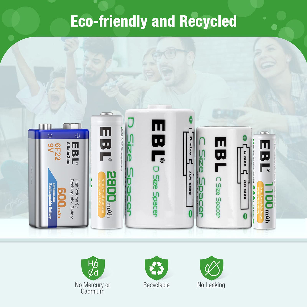 EBL Rechargeable Batteries Combo - EBL Official Imagery - 7