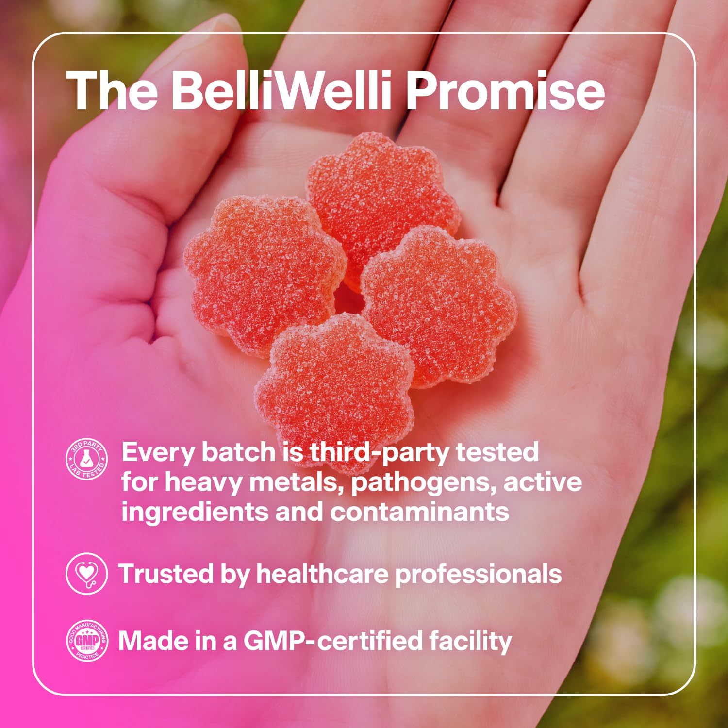 Belli Welli Fiber Gummies for GLP-1 Support — Watermelon, 120ct