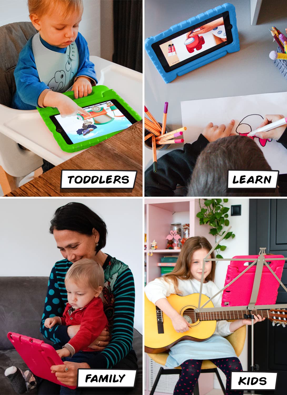 Cooper Cases Kid's Entertainment & Connectivity Bundle: Cooper Dynamo iPad Stand + ChatStand Phone Stand - Compatible wi