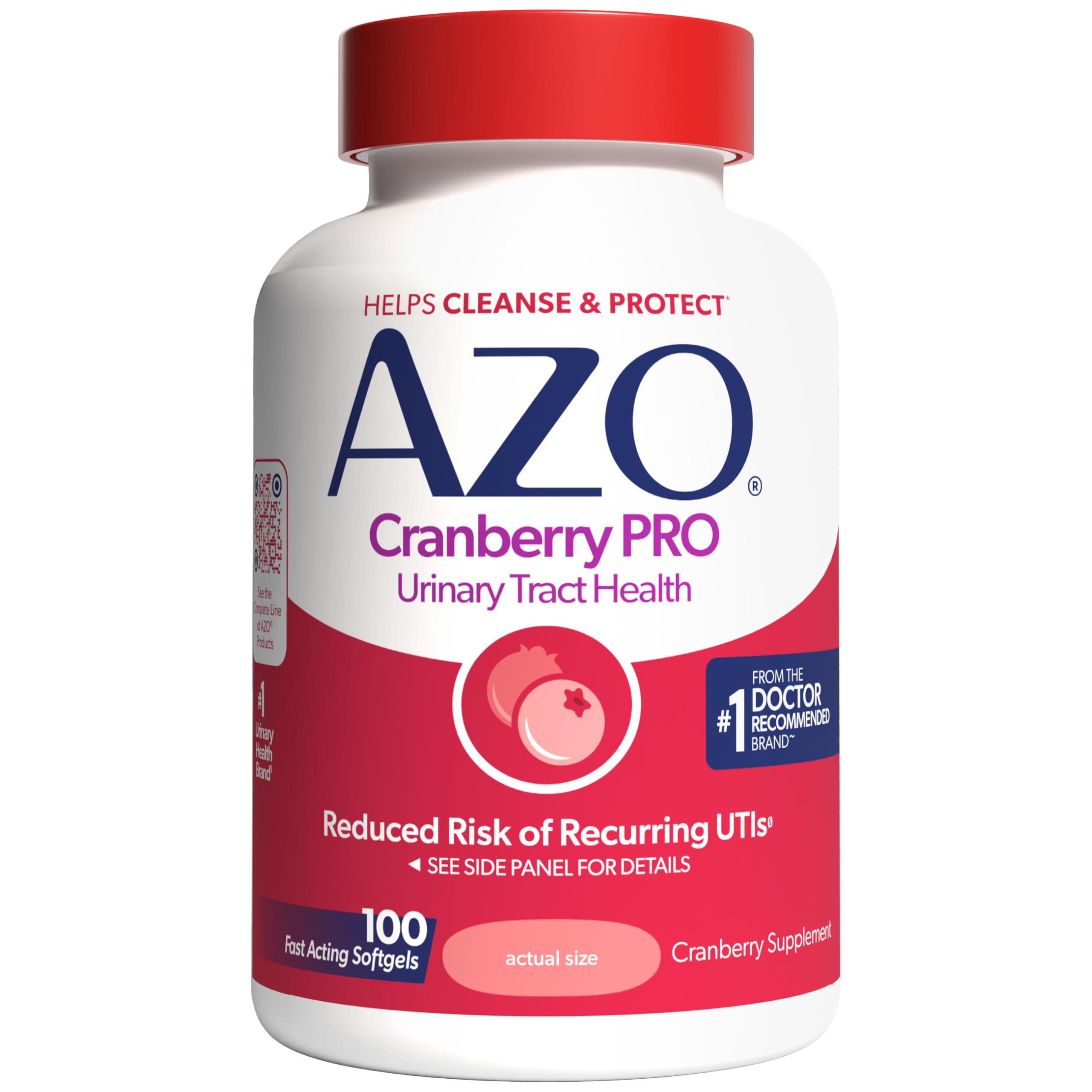 AZO Pro Strength Cranberry Supplement Pills for Women, 600mg, - Product Imagery