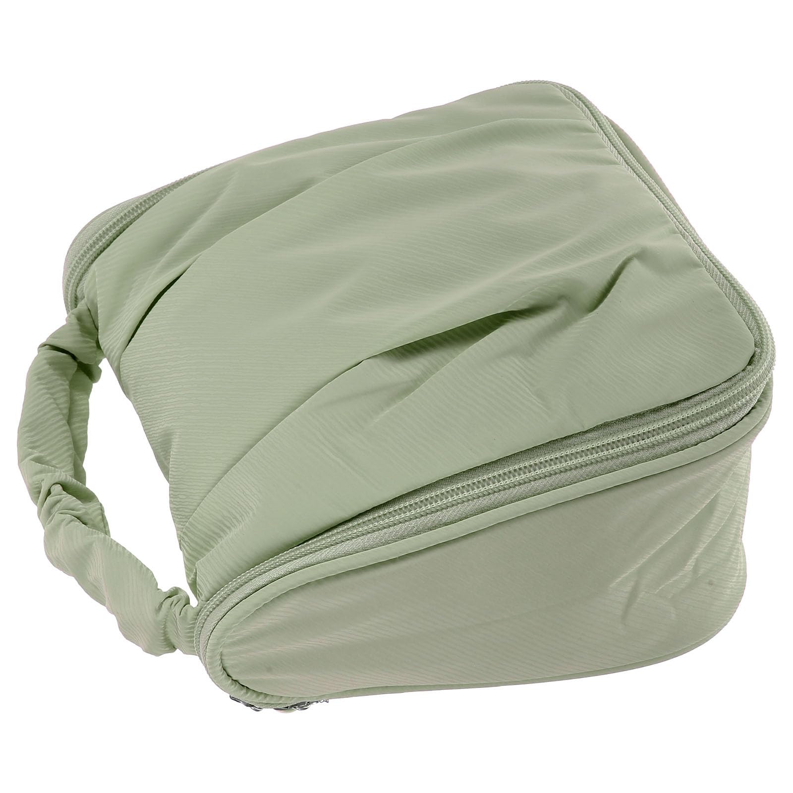 Healeved large green waterproof cosmetic travel bag with dry and wet separation, portable makeup organizer for women.