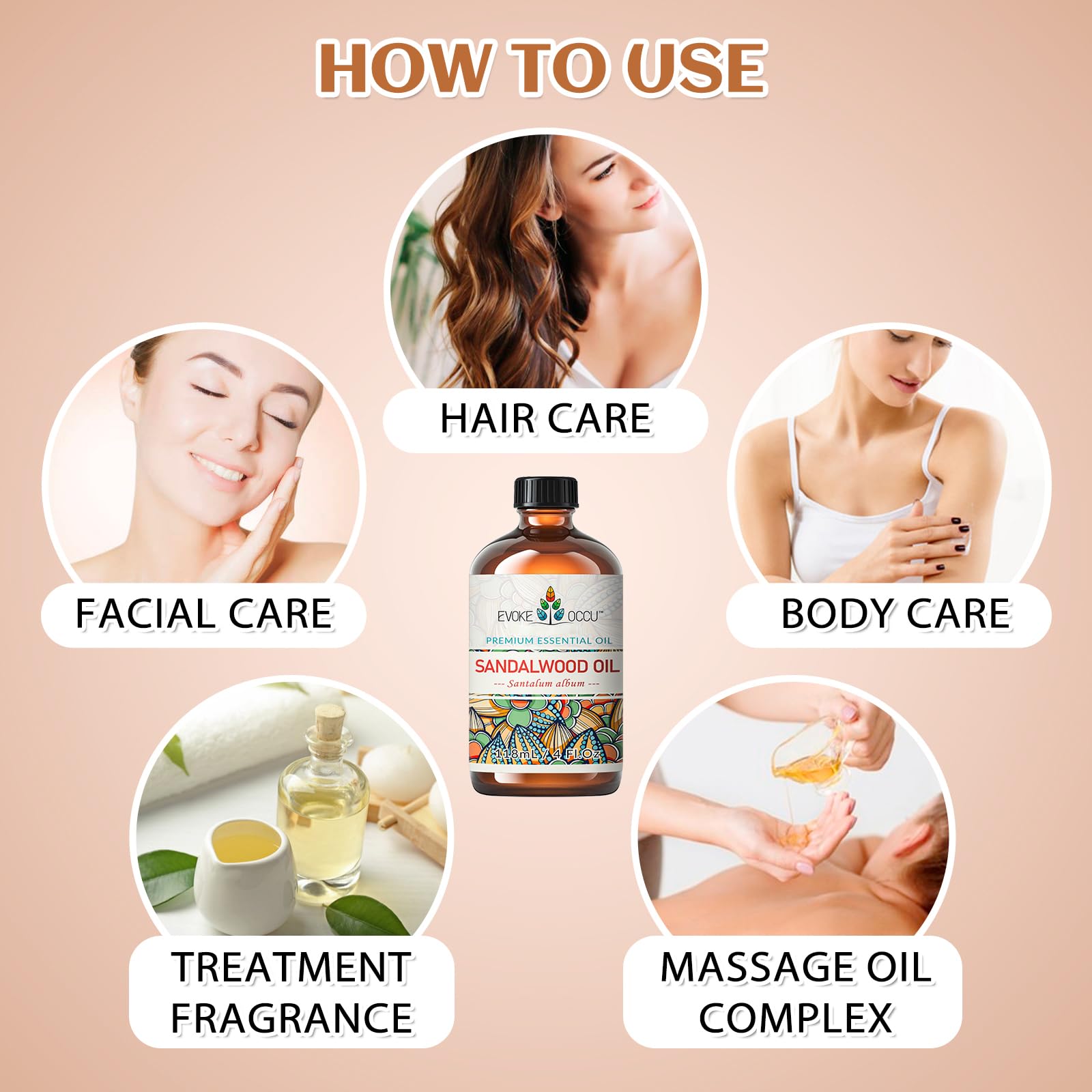 EVOKE OCCU Sandalwood Essential Oil | Skin, Diffuser & DIY