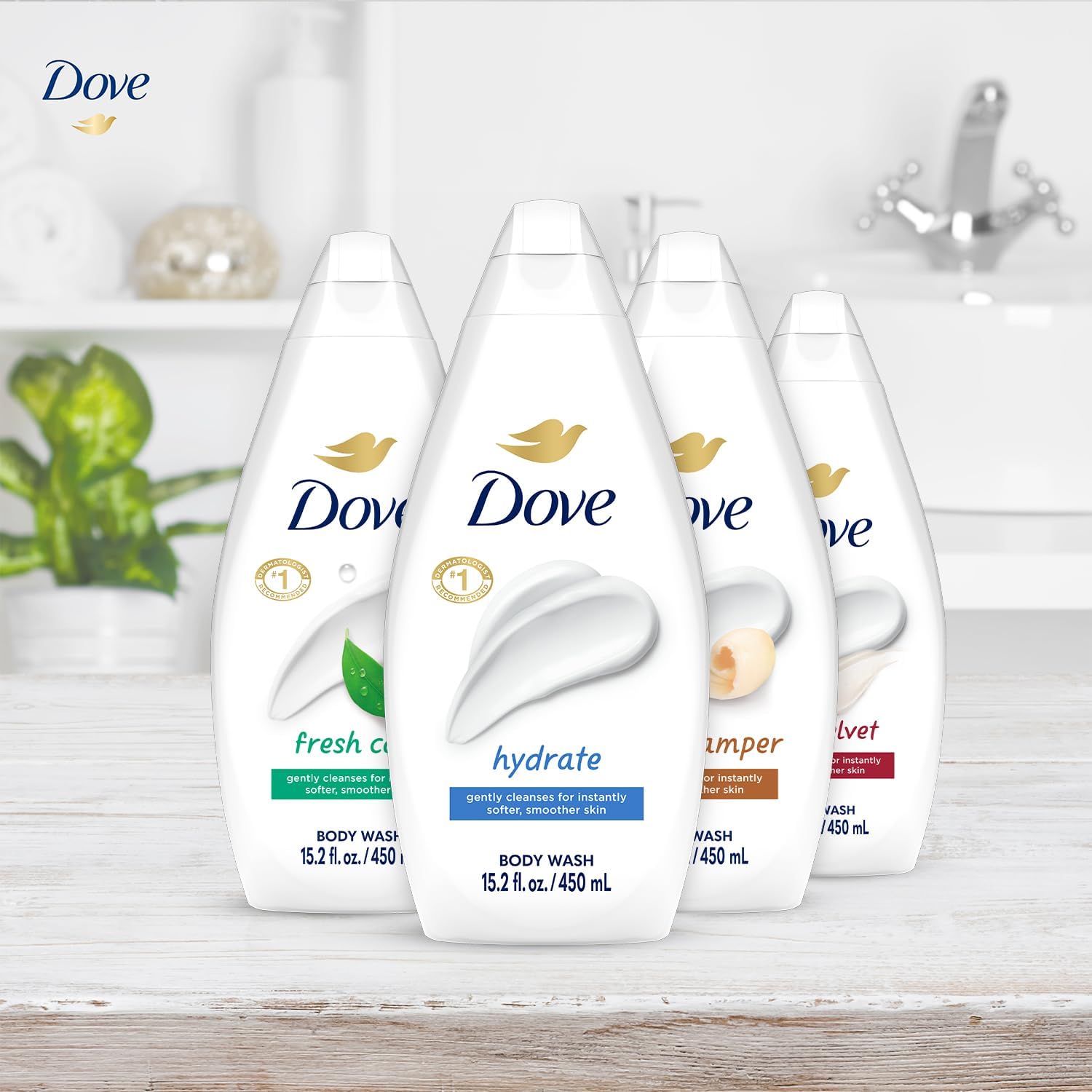 Dove Moisturizing Body Wash, Variety 6-Pack, 15.2 Oz Ea