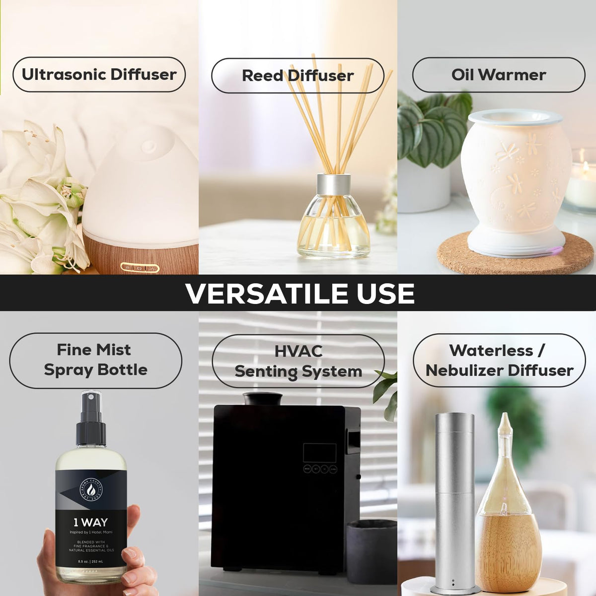 AROMA COUNTRY – Reed Diffuser Oils on display
