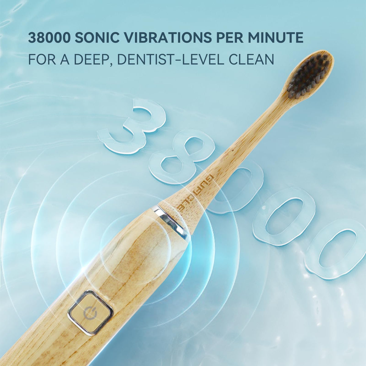 Bamboo Electric Toothbrush for Adults Soft Bristle - GUFICLE Official Imagery - 8
