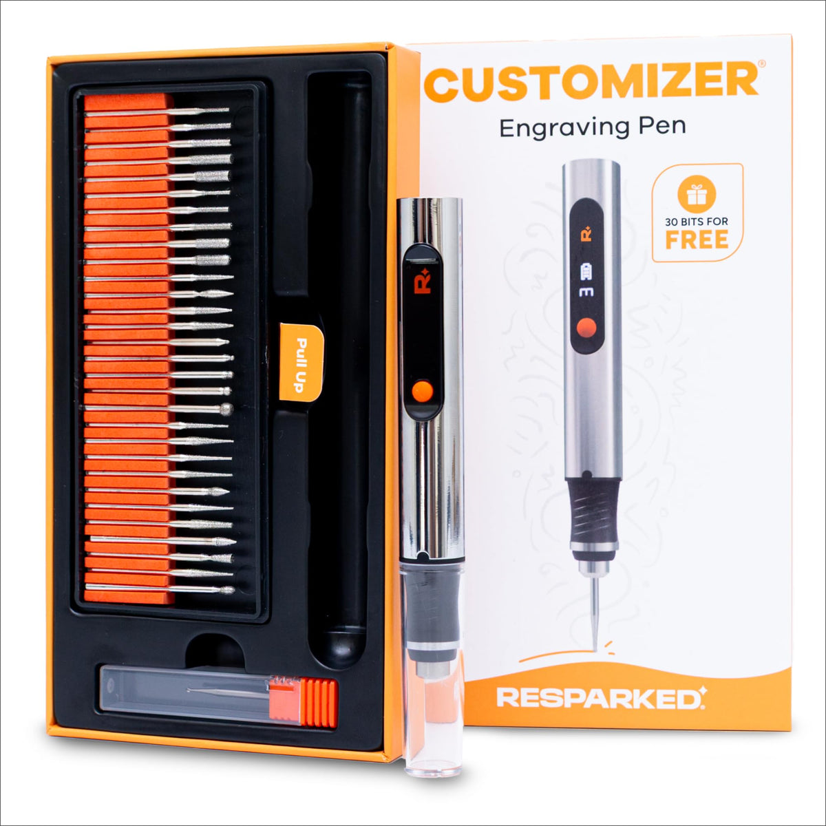 Resparked Customizer Engraving Pen Ultimate Cordless Portable Tool for Artists & DIYers - Engrave 50+ Surfaces - Beginne
