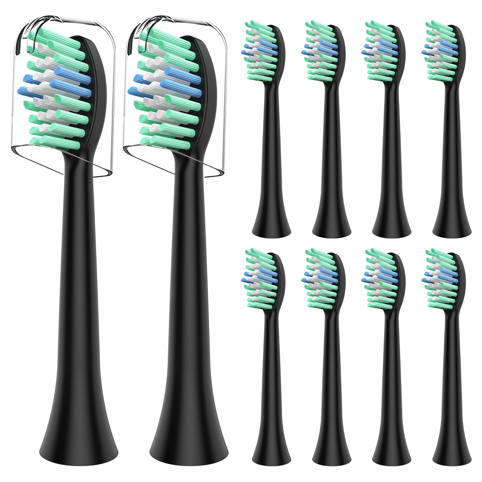 Elyhead replacement toothbrush heads for COSLUS C40 electric toothbrush, showing soft bristles and compatible design.