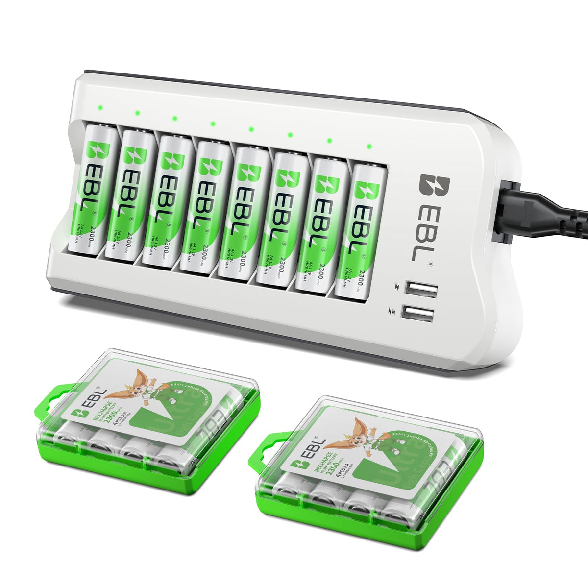 EBL 2300mAh Ni MH AA Rechargeable Batteries and Rechargeable - EBL Official Imagery - 2