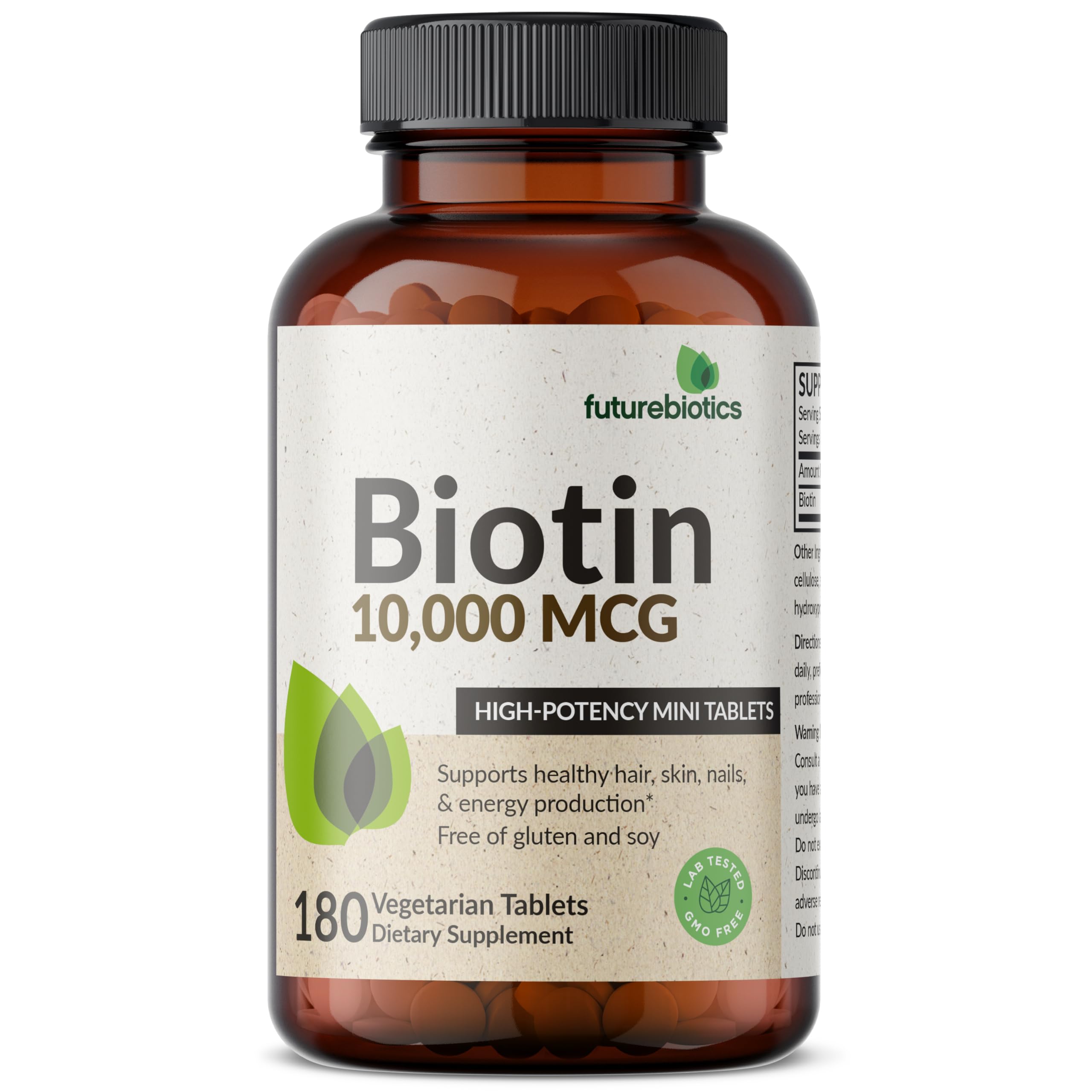 Futurebiotics Biotin 10,000 mcg Hair, Skin & Nails, 180 Vegetarian Tablets