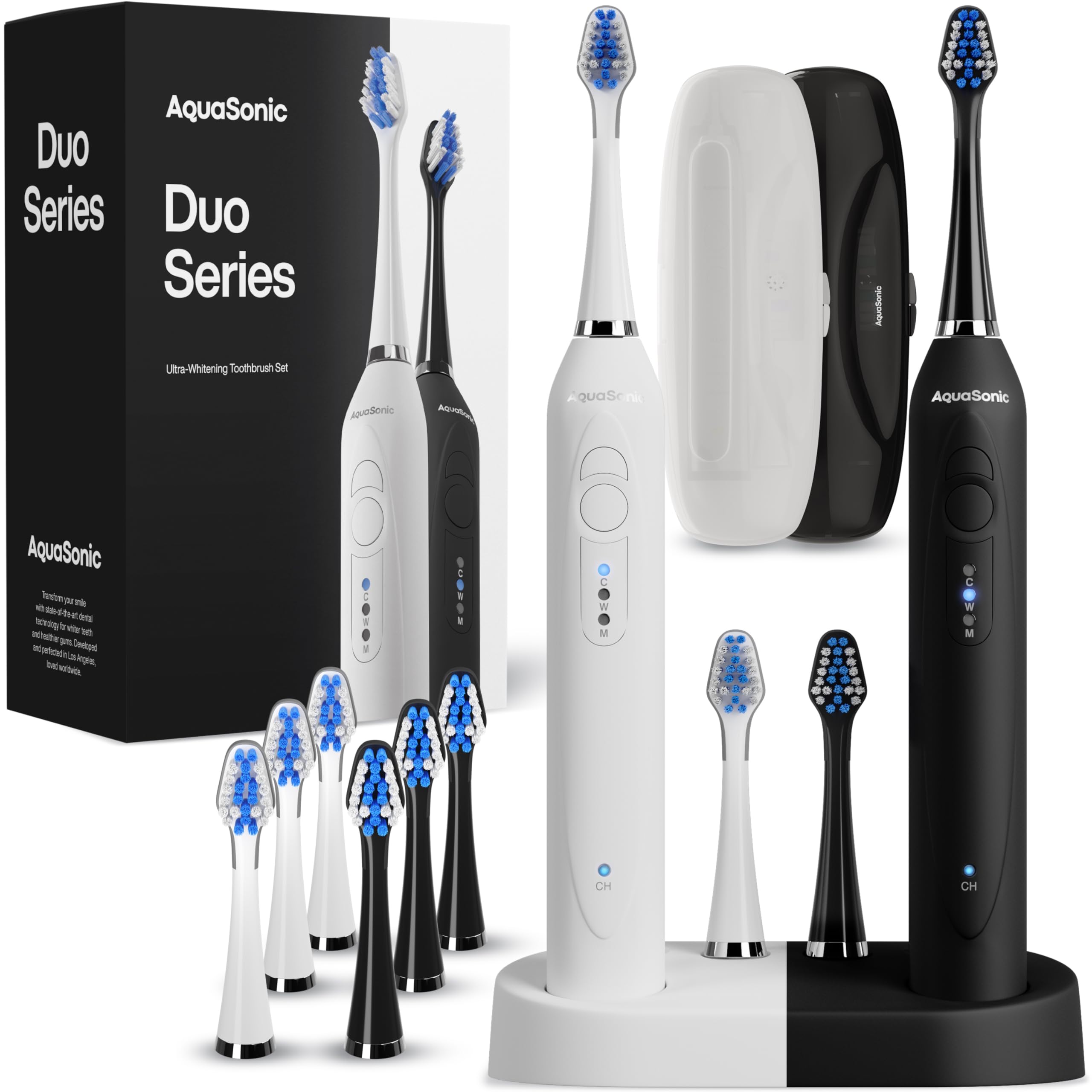 Aquasonic Duo - Dual Handle Ultra Whitening 40,000 VPM Wireless - Product Imagery