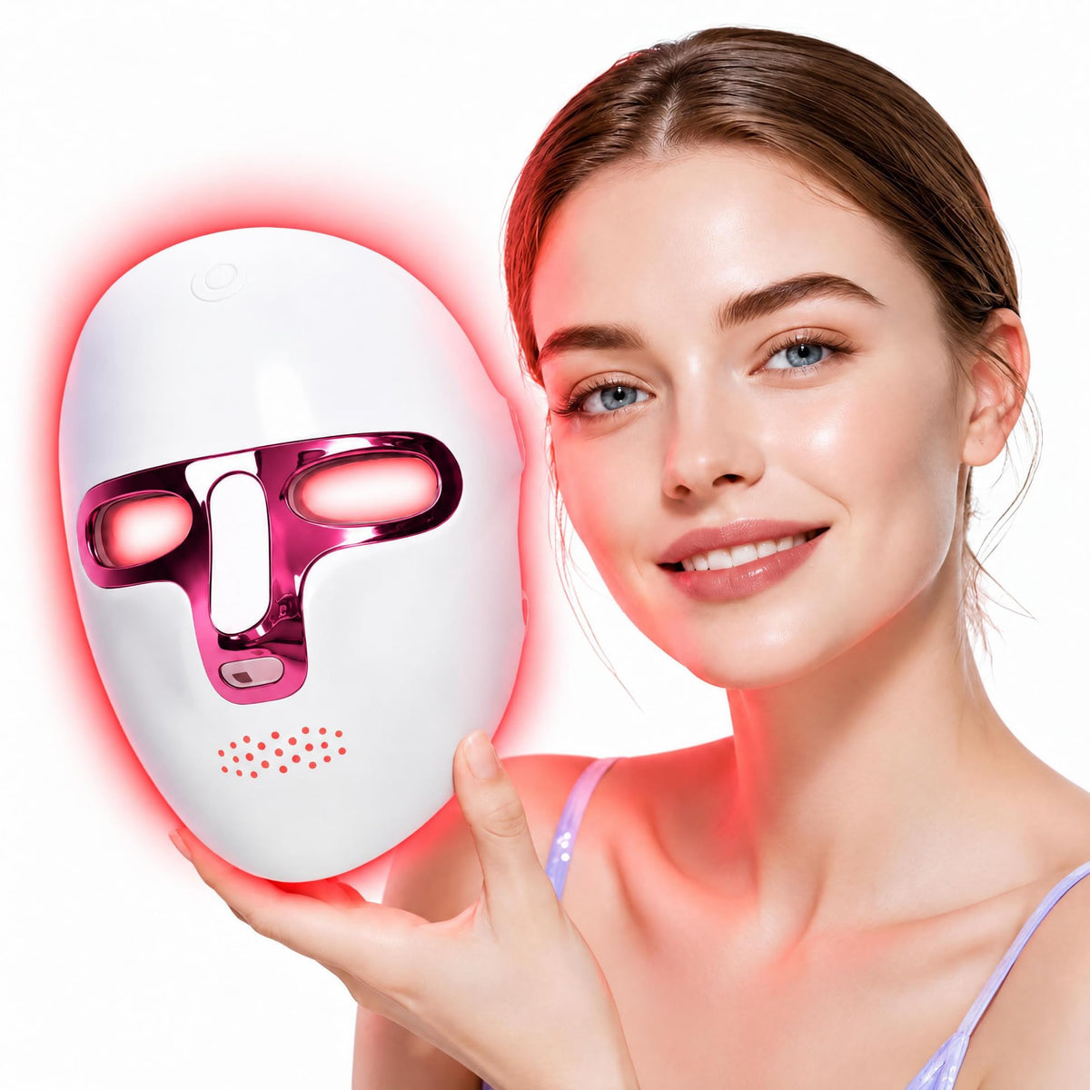 Red Light Therapy for Face LED Facial Mask Rechargeable - CAMLKE Official Imagery - 2