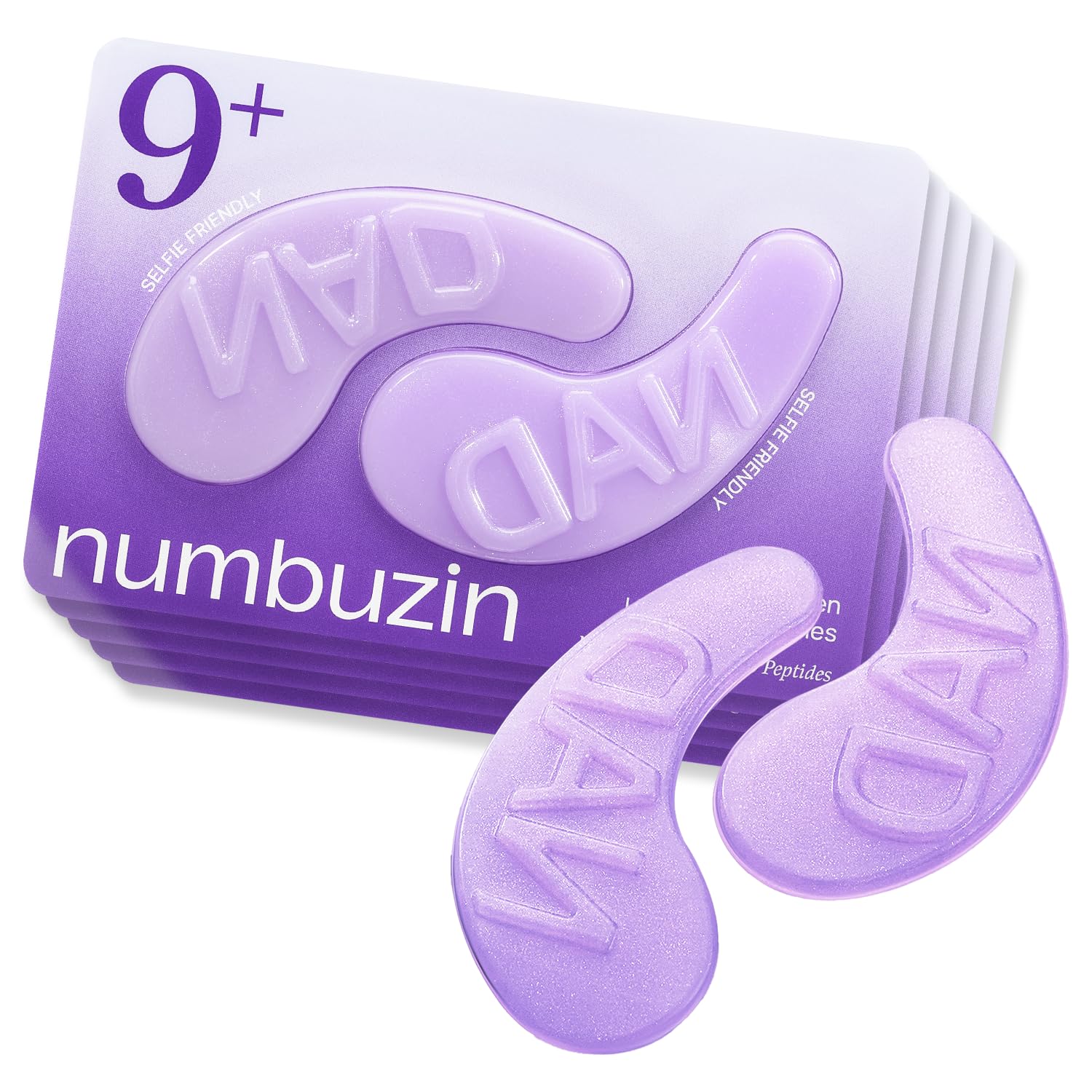 numbuzin No.9 Eye Patches, NAD+ Collagen Jelly Eye Masks with - Product Imagery