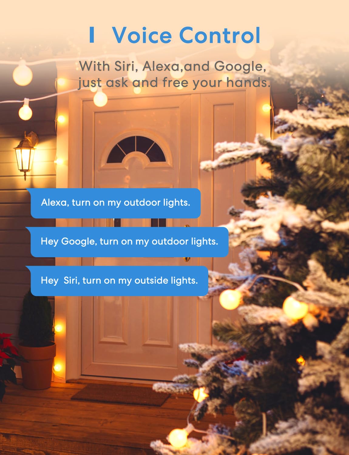 meross Outdoor Smart Plug Work with HomeKit, Alexa, Google and SmartThings – close-up detail