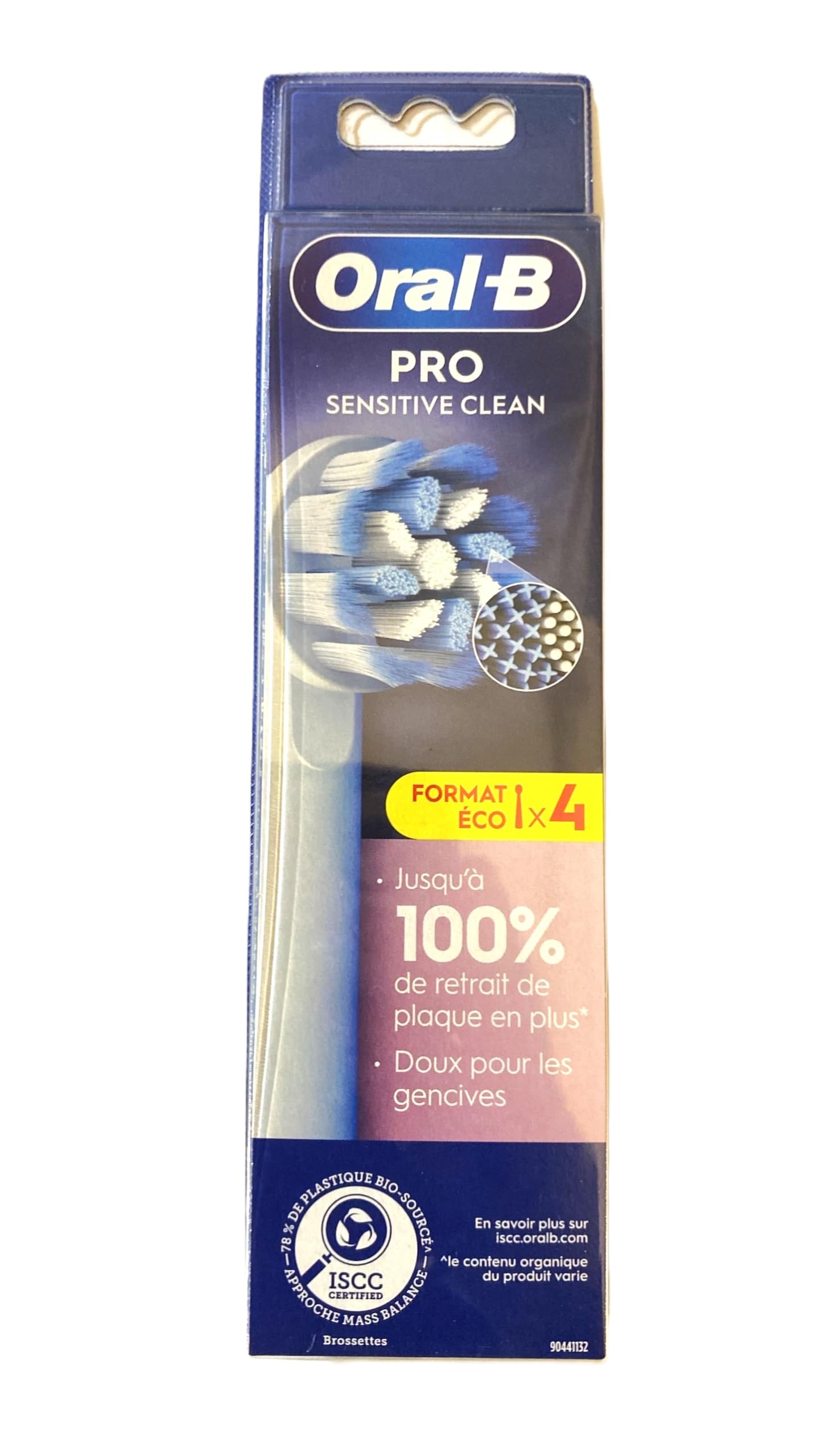 Oral-B Pro Sensitive Clean Replacement Brush Heads, Pack of 4, - Product Imagery